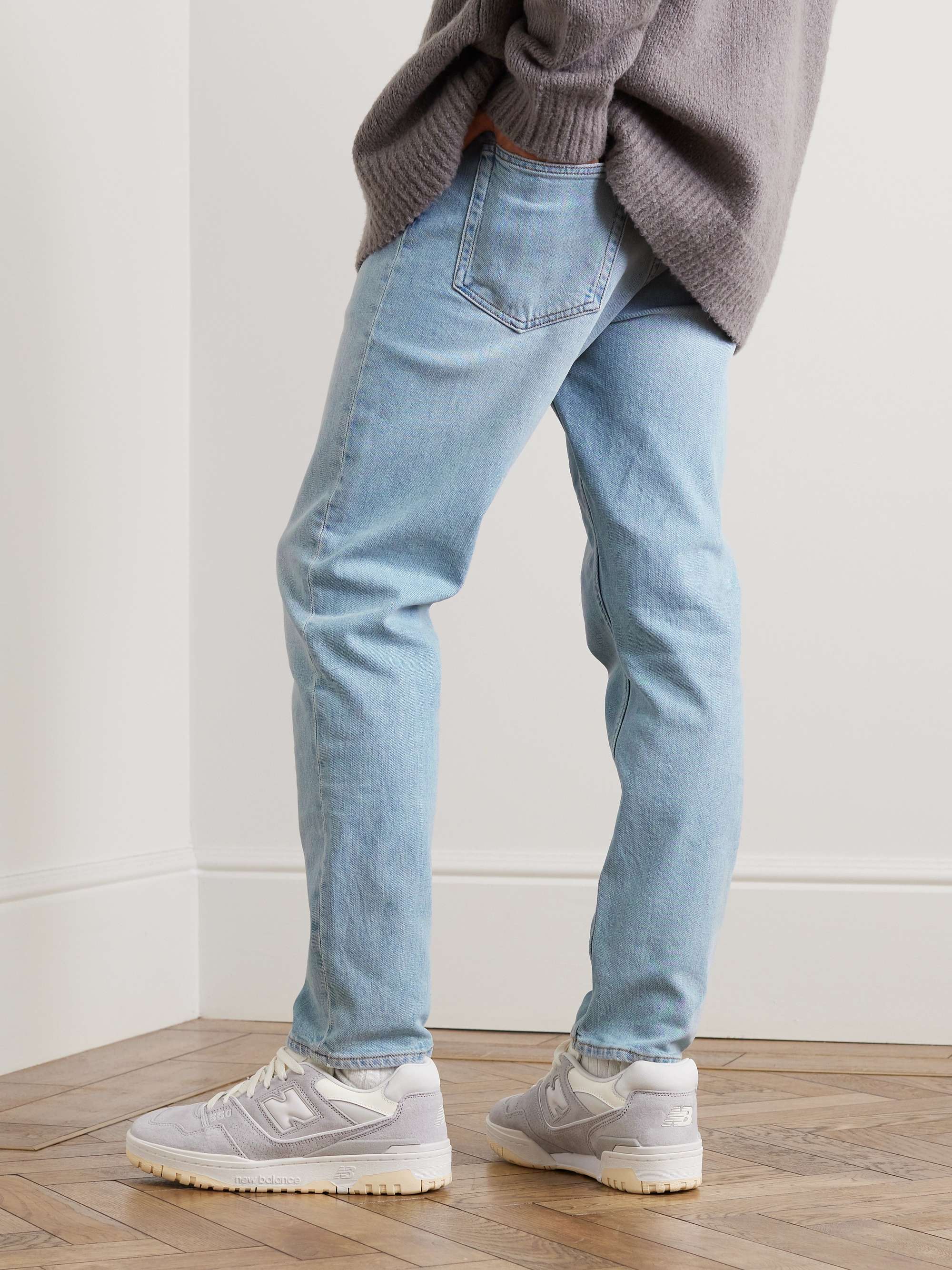 ACNE STUDIOS River Cropped Slim-Fit Tapered Stretch-Denim Jeans