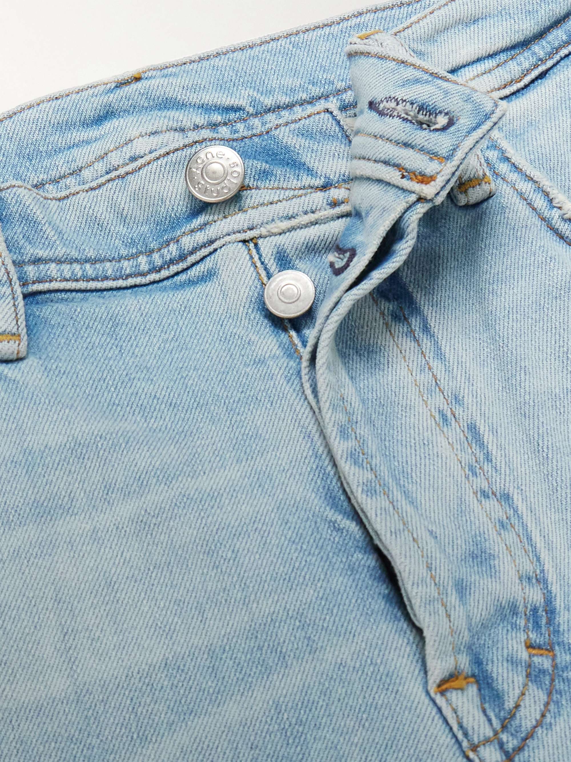 ACNE STUDIOS River Cropped Slim-Fit Tapered Stretch-Denim Jeans