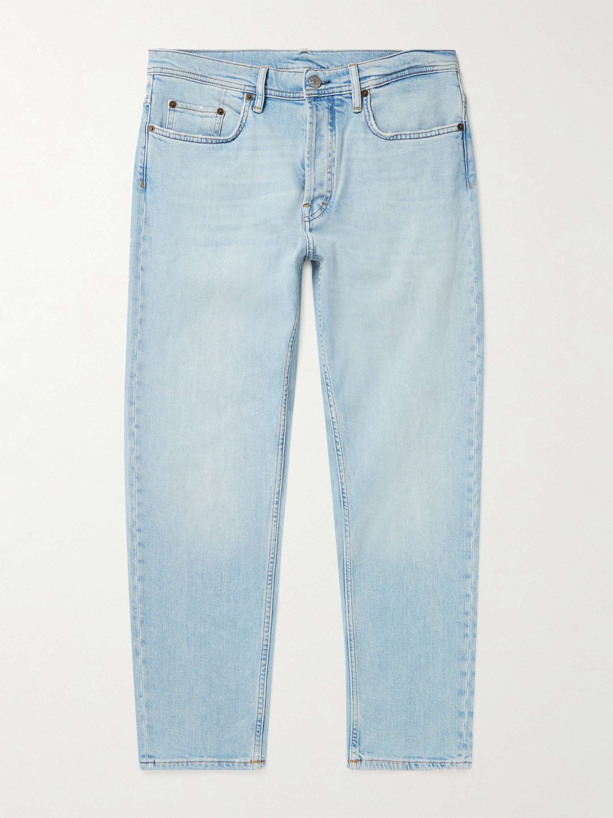 ACNE STUDIOS River Cropped Slim-Fit Tapered Stretch-Denim Jeans