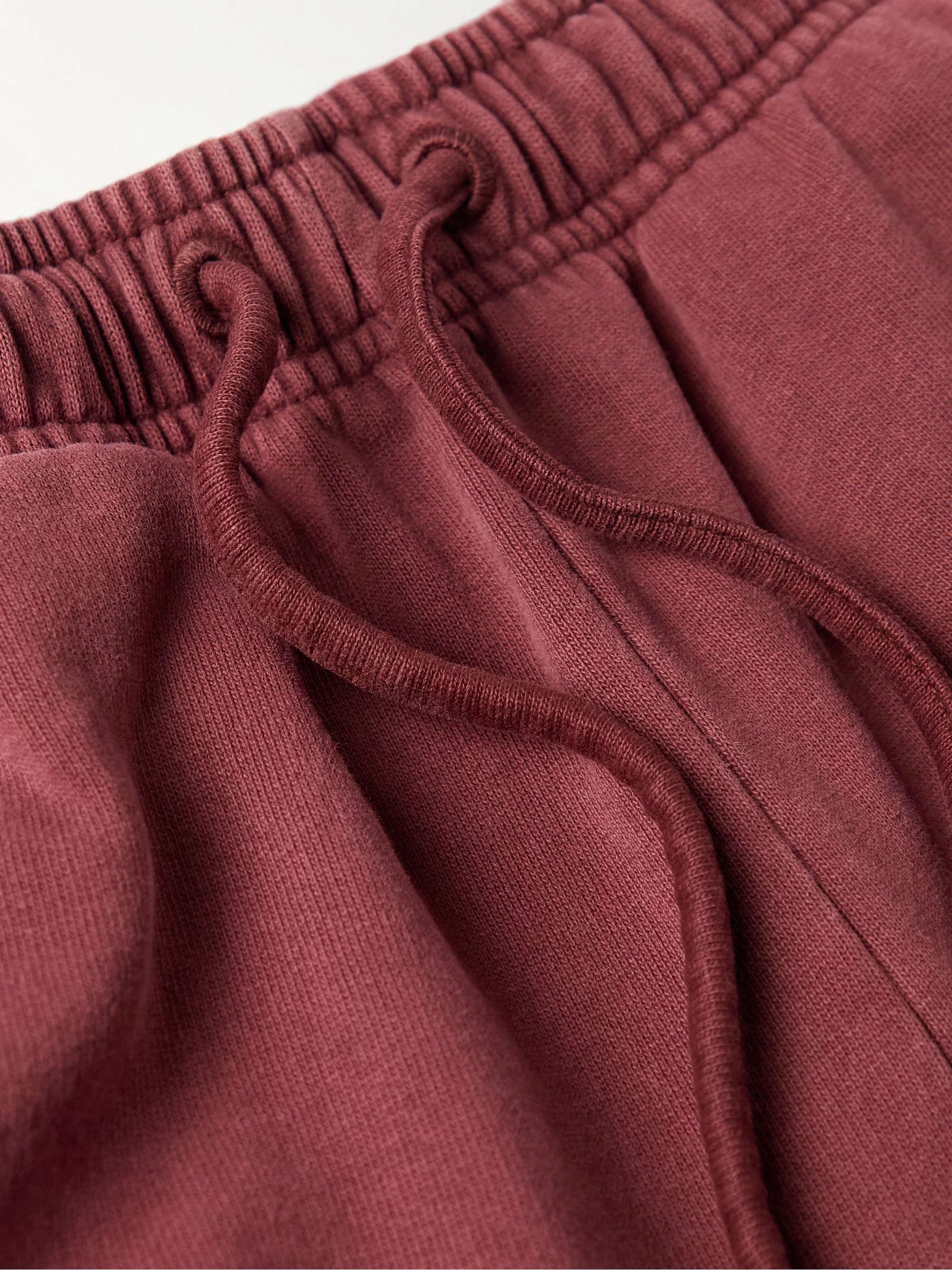 ACNE STUDIOS Fega Wide-Leg Logo-Appliquéd Cotton-Jersey Sweatpants