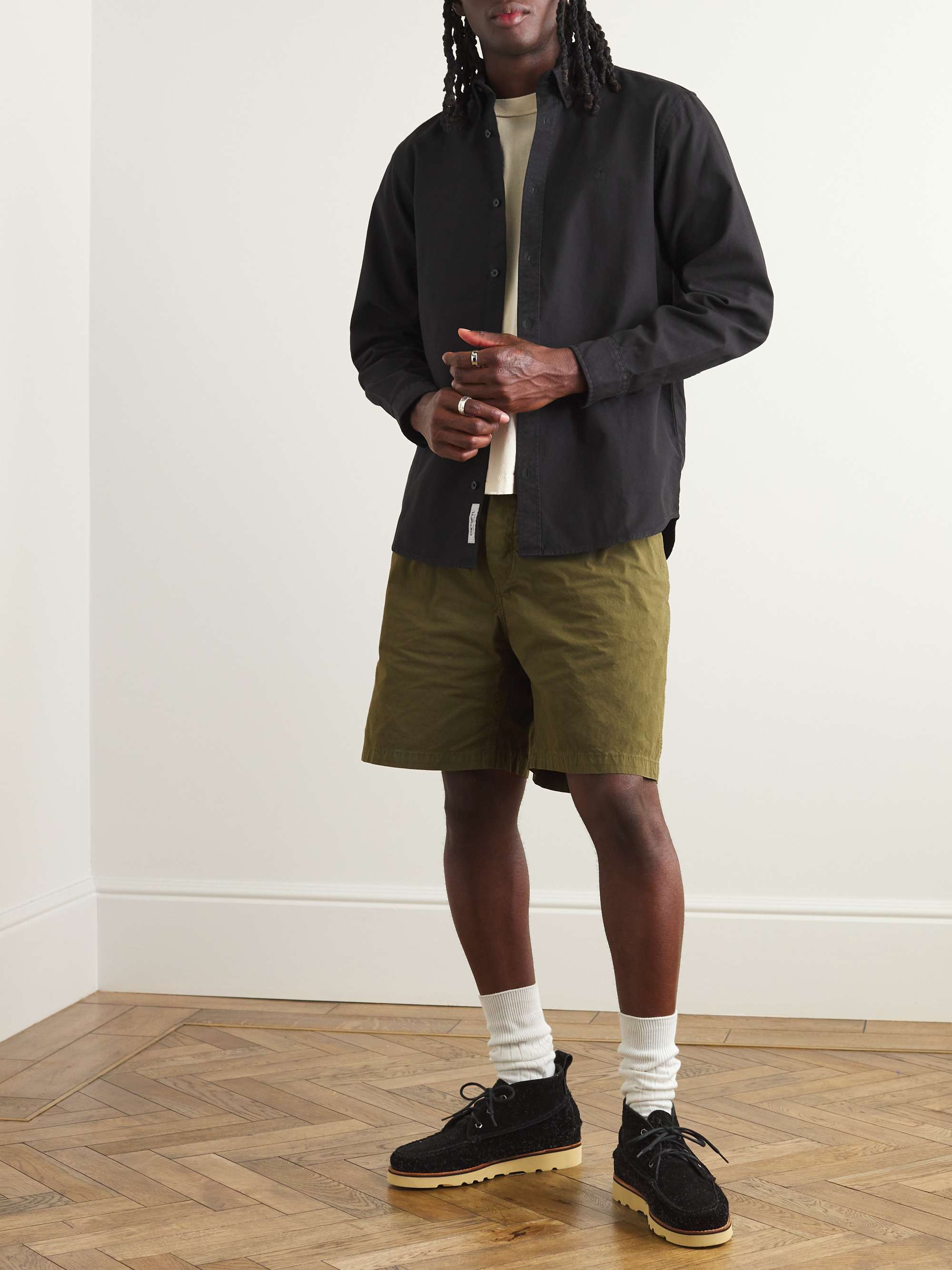 CARHARTT WIP Bolton Button-Down Collar Logo-Embroidered Cotton Oxford Shirt