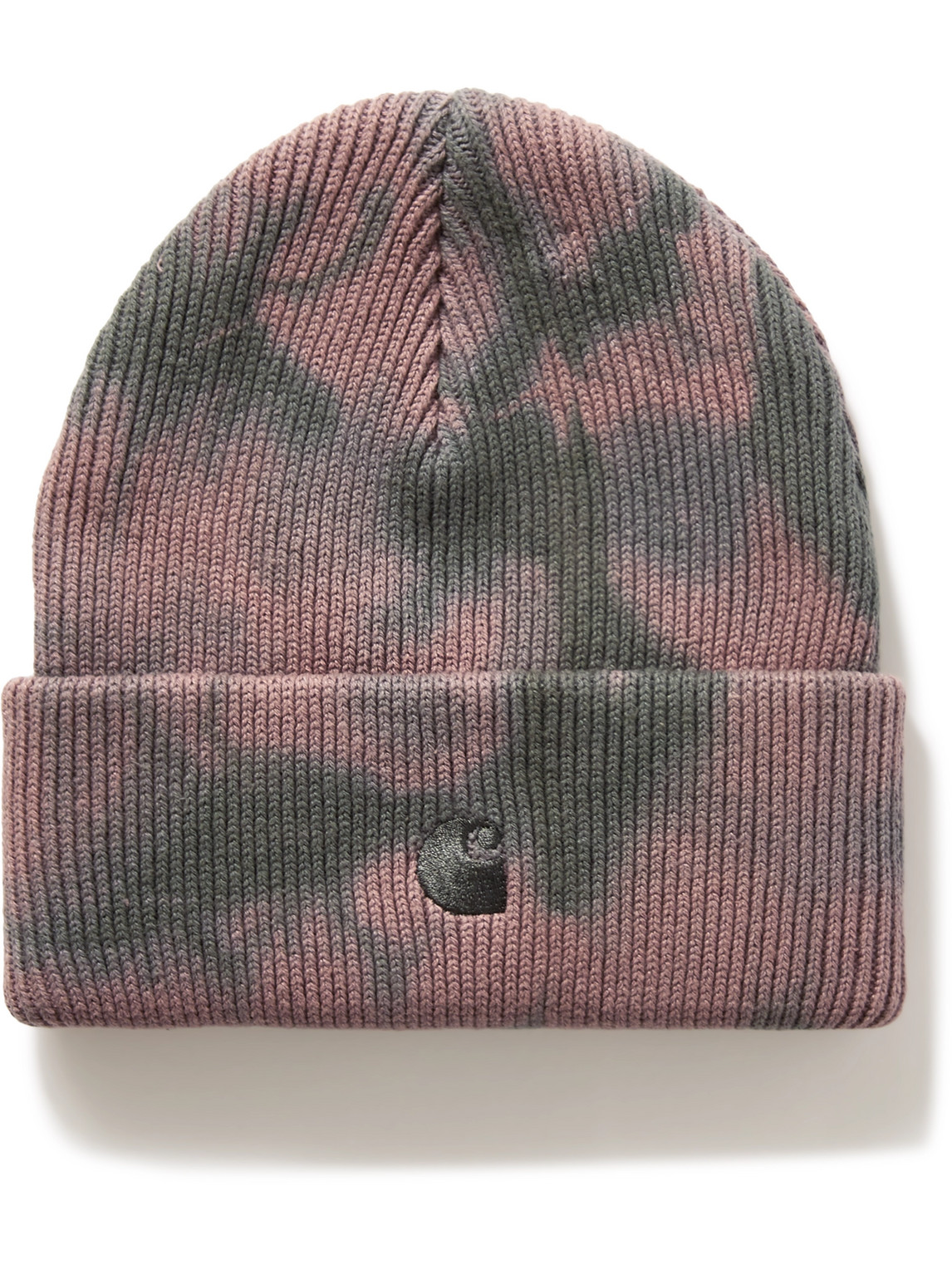 Carhartt Vista Ribbed Tie-dyed Cotton Beanie In Pink