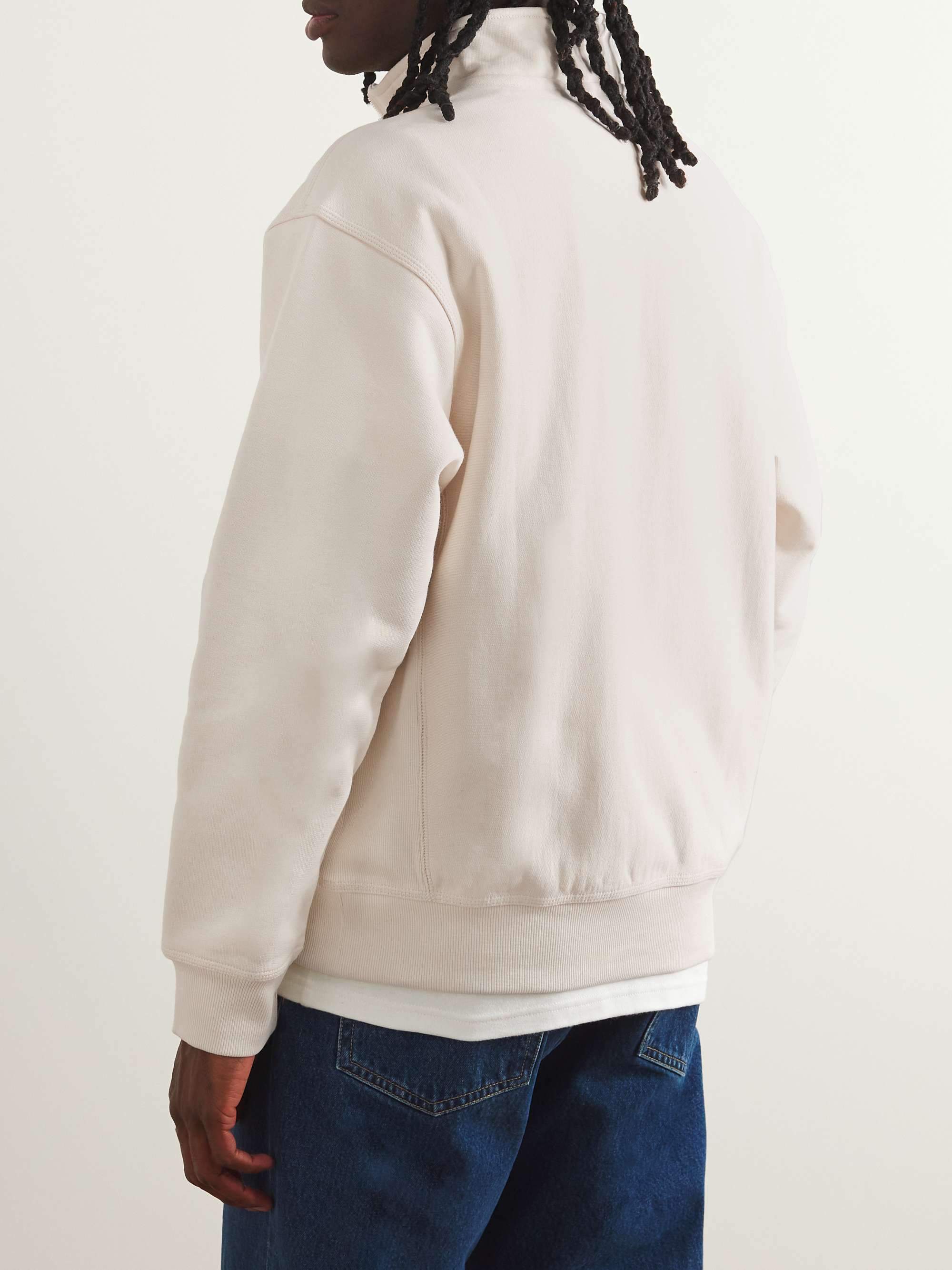 CARHARTT WIP Felpa in jersey di misto cotone con mezza zip American Script