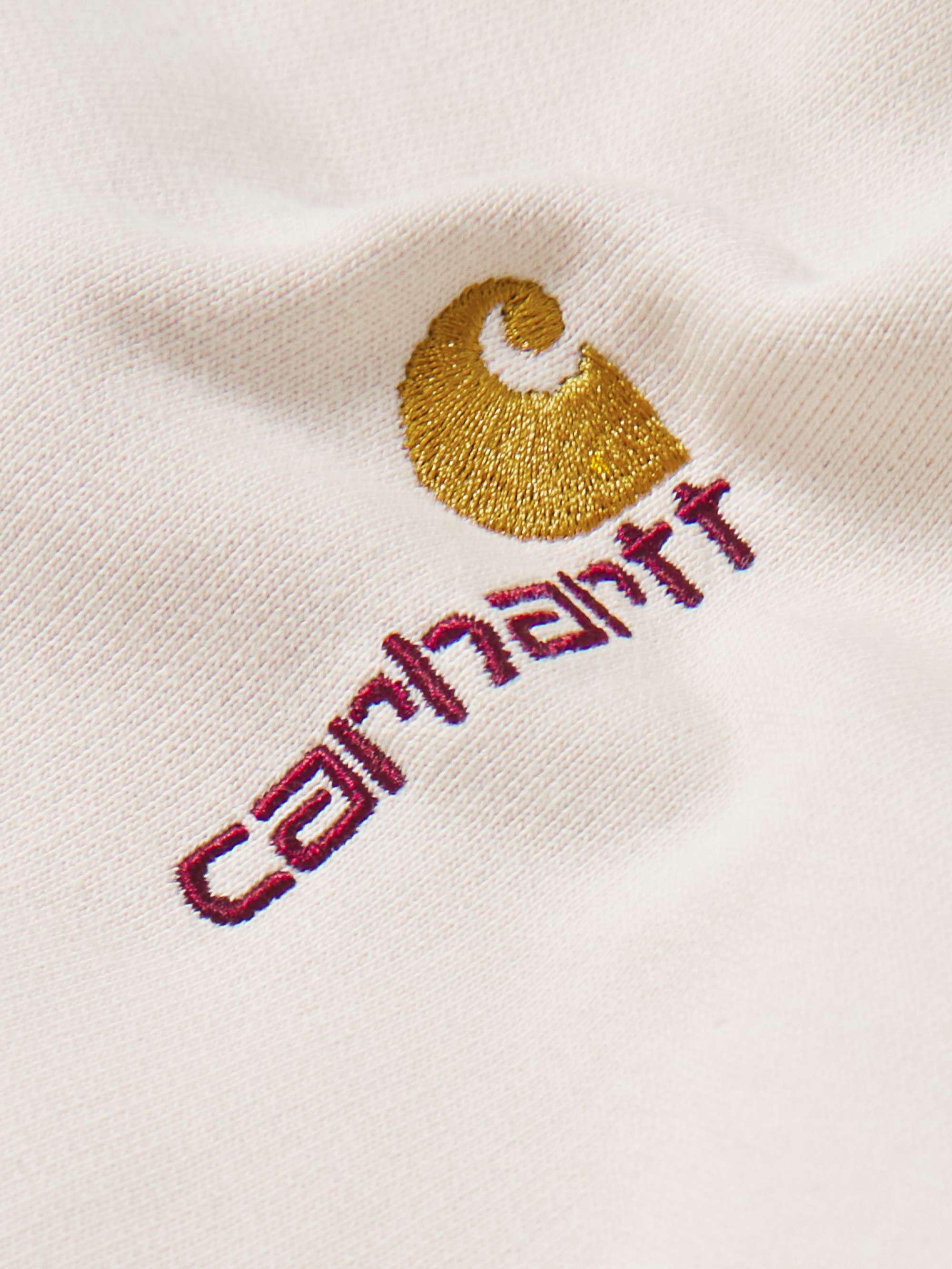 CARHARTT WIP Felpa in jersey di misto cotone con mezza zip American Script