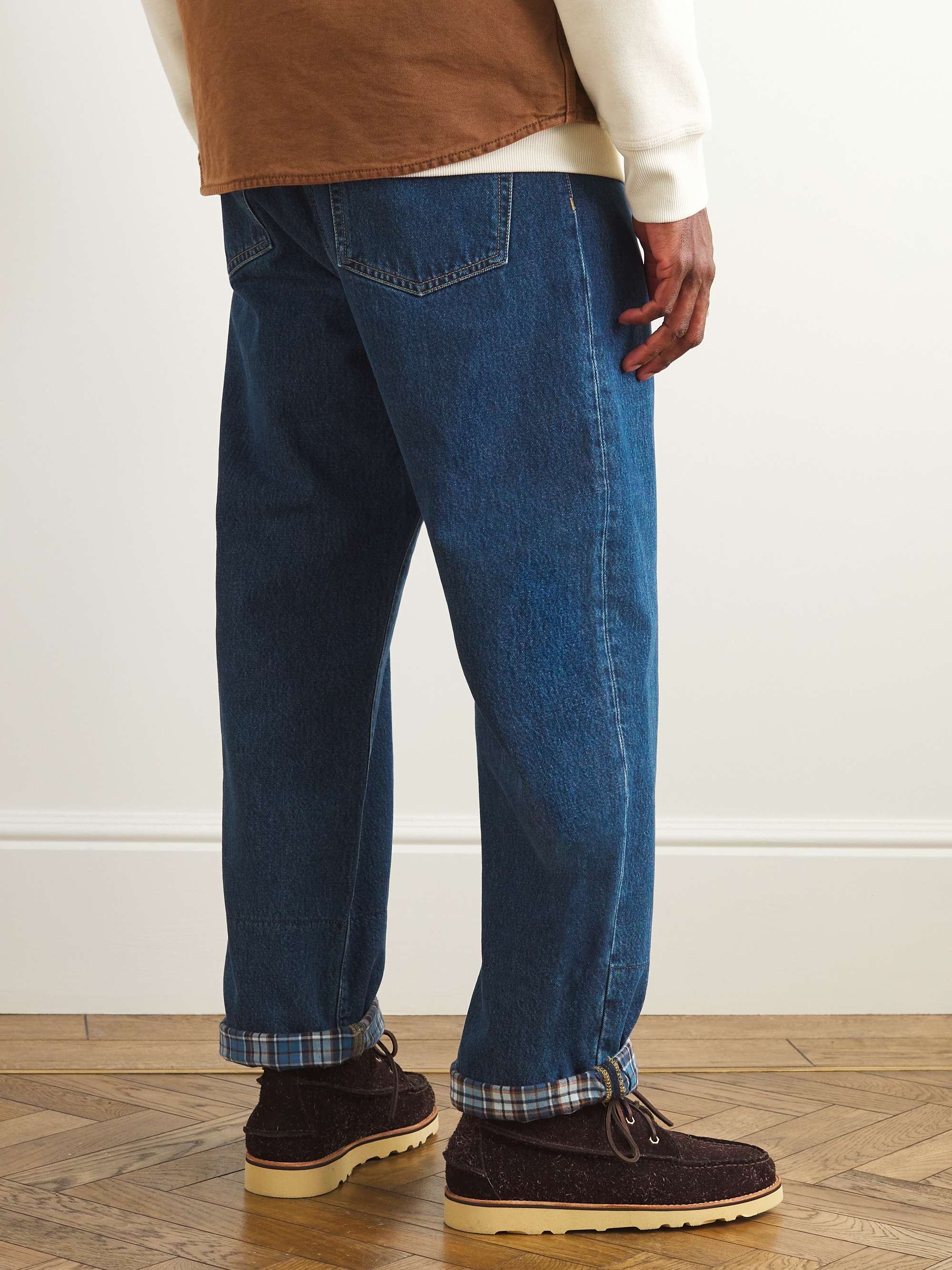 Blue Rider StraightLeg FlannelTrimmed Jeans CARHARTT WIP MR PORTER