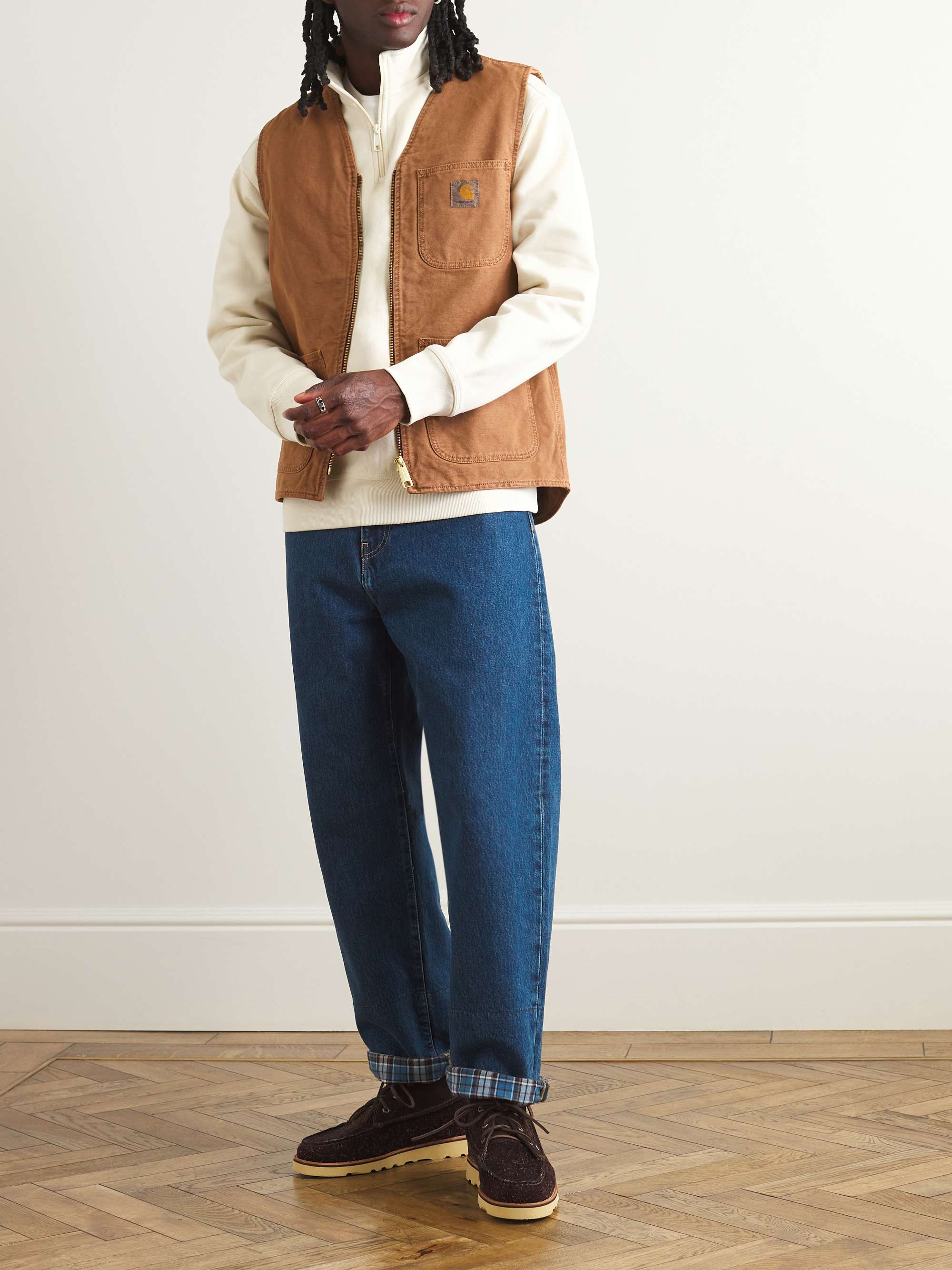 CARHARTT WIP Rider StraightLeg FlannelTrimmed Jeans for Men MR PORTER