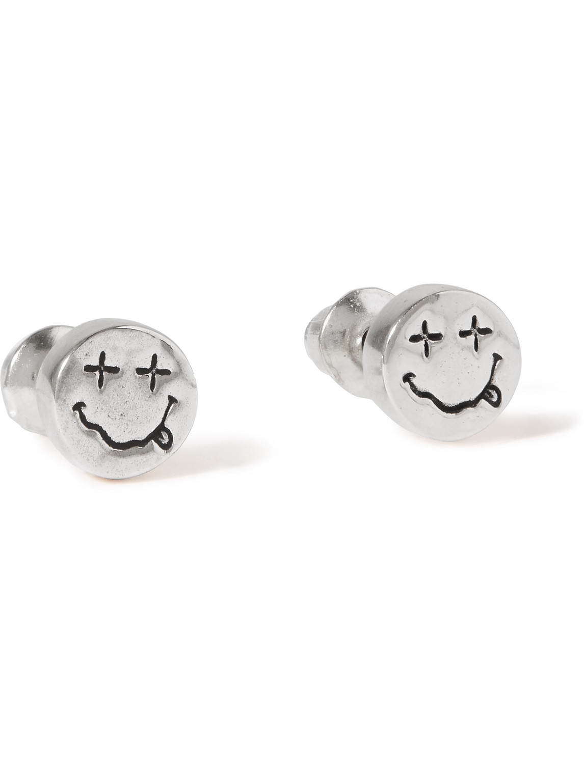 MAPLE NEVERMIND ENGRAVED SILVER EARRINGS