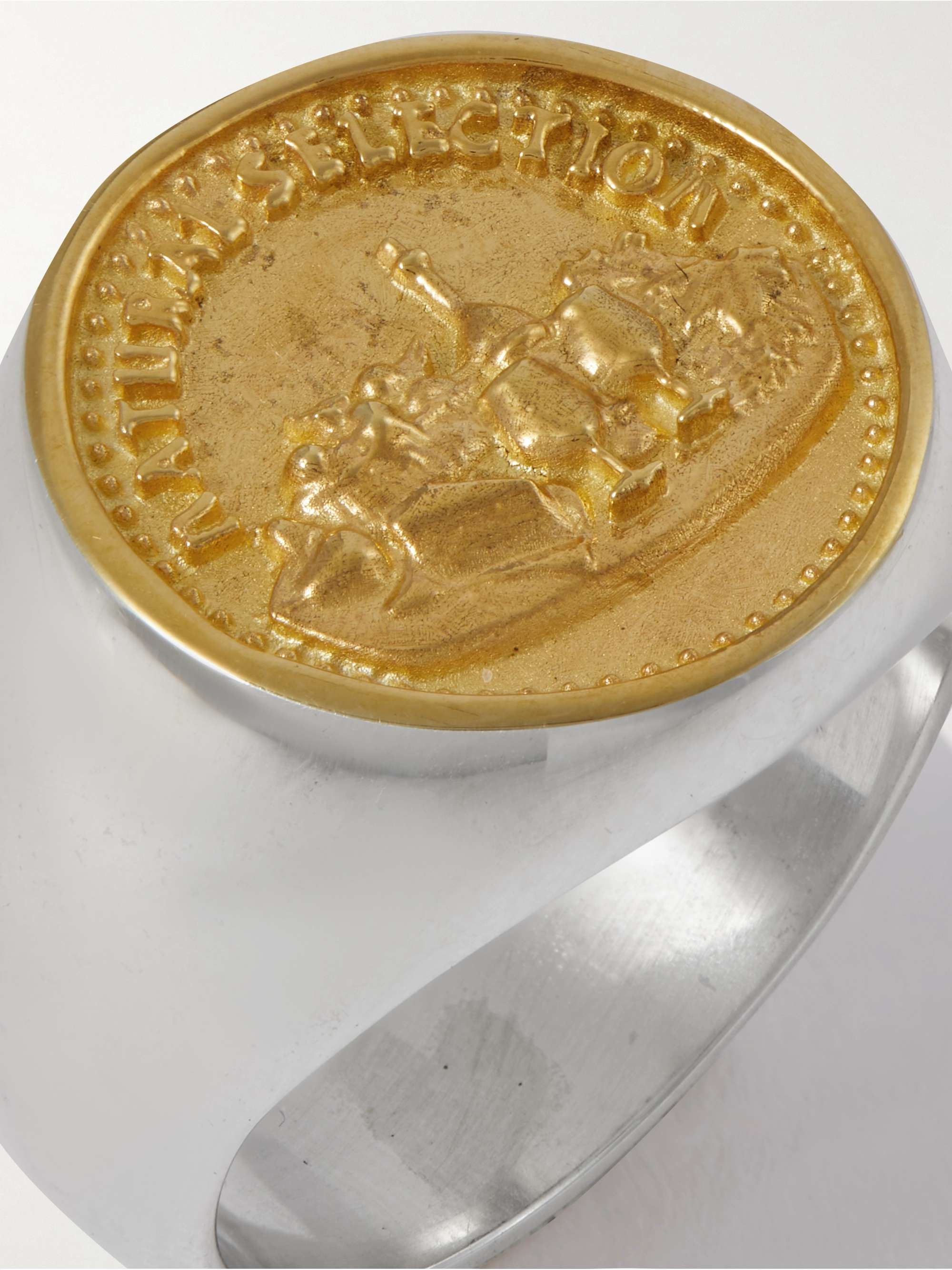 MAPLE Natural Selection Silver and Gold Signet Ring