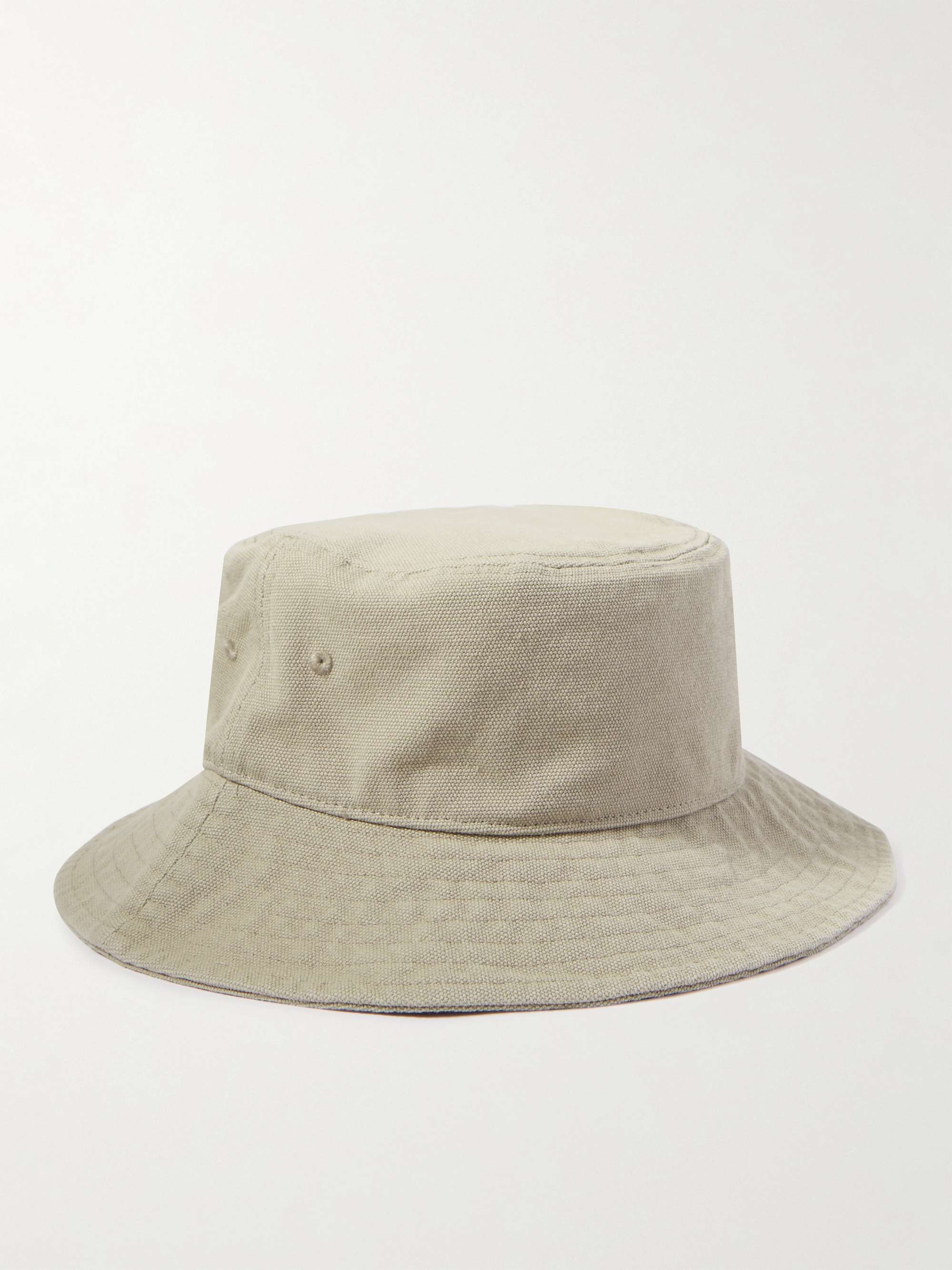ACNE STUDIOS Logo-Appliquéd Cotton-Canvas Bucket Hat