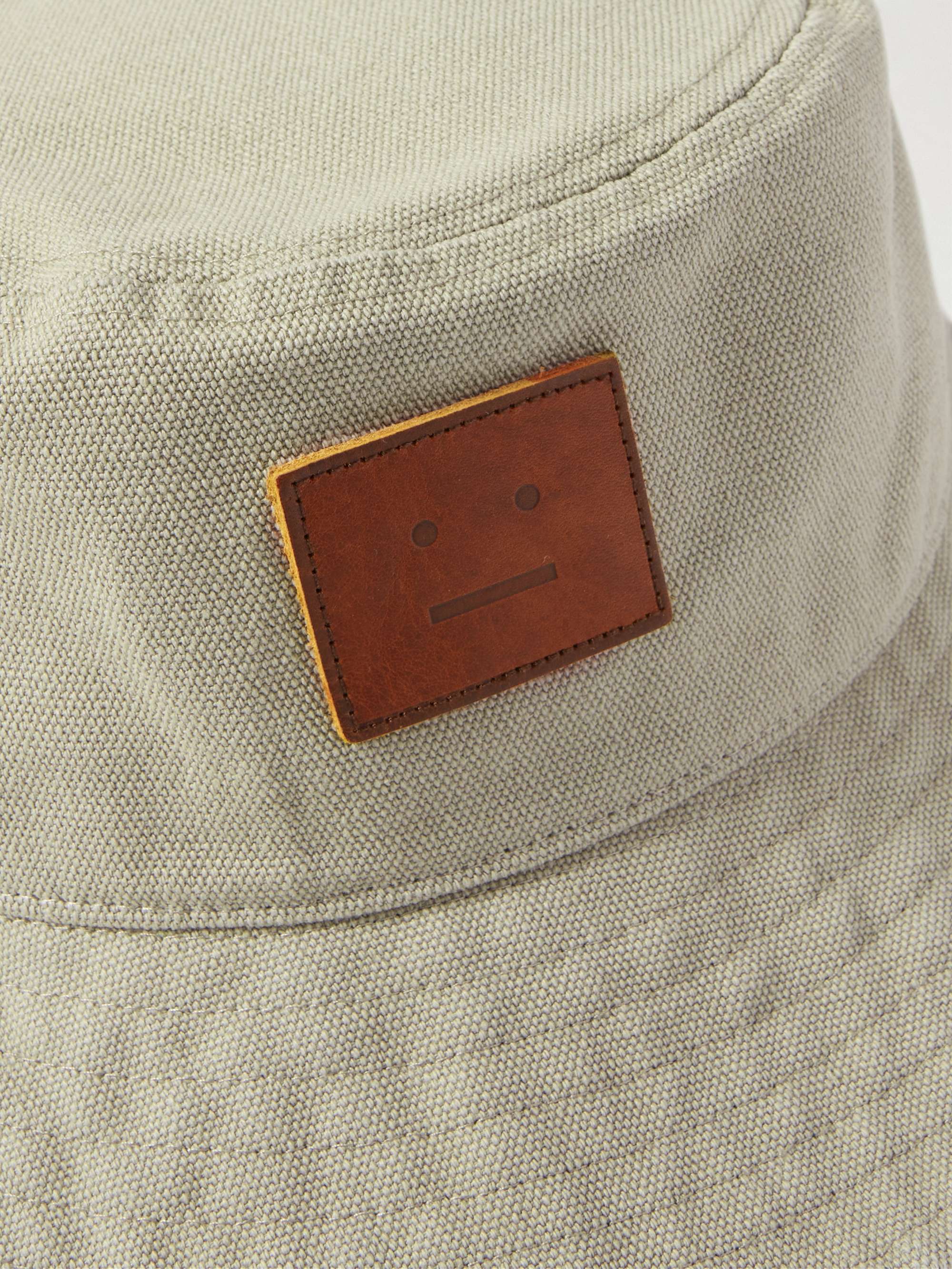 ACNE STUDIOS Logo-Appliquéd Cotton-Canvas Bucket Hat