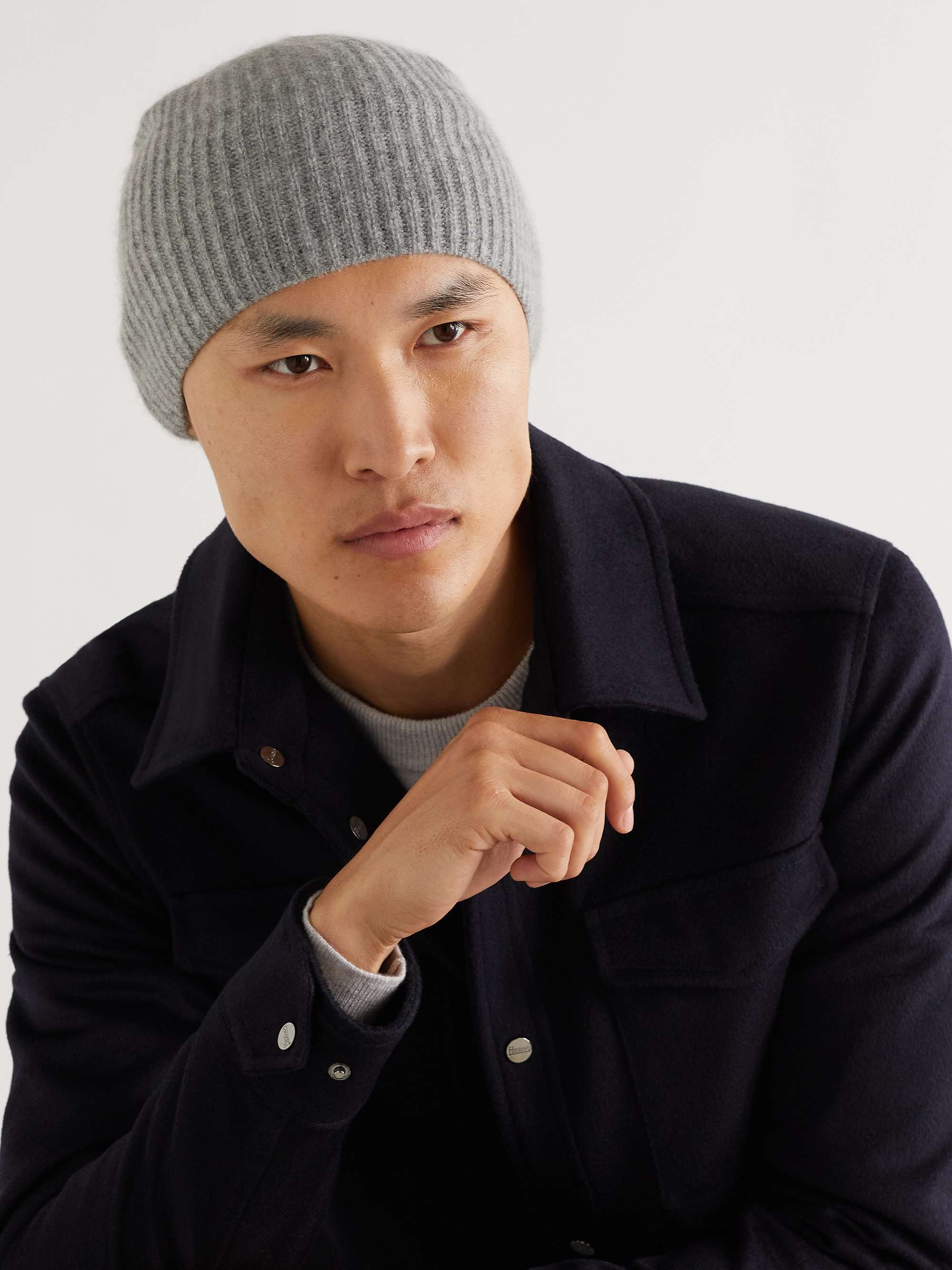 ALLUDE Ribbed Cashmere Beanie for Men | MR PORTER