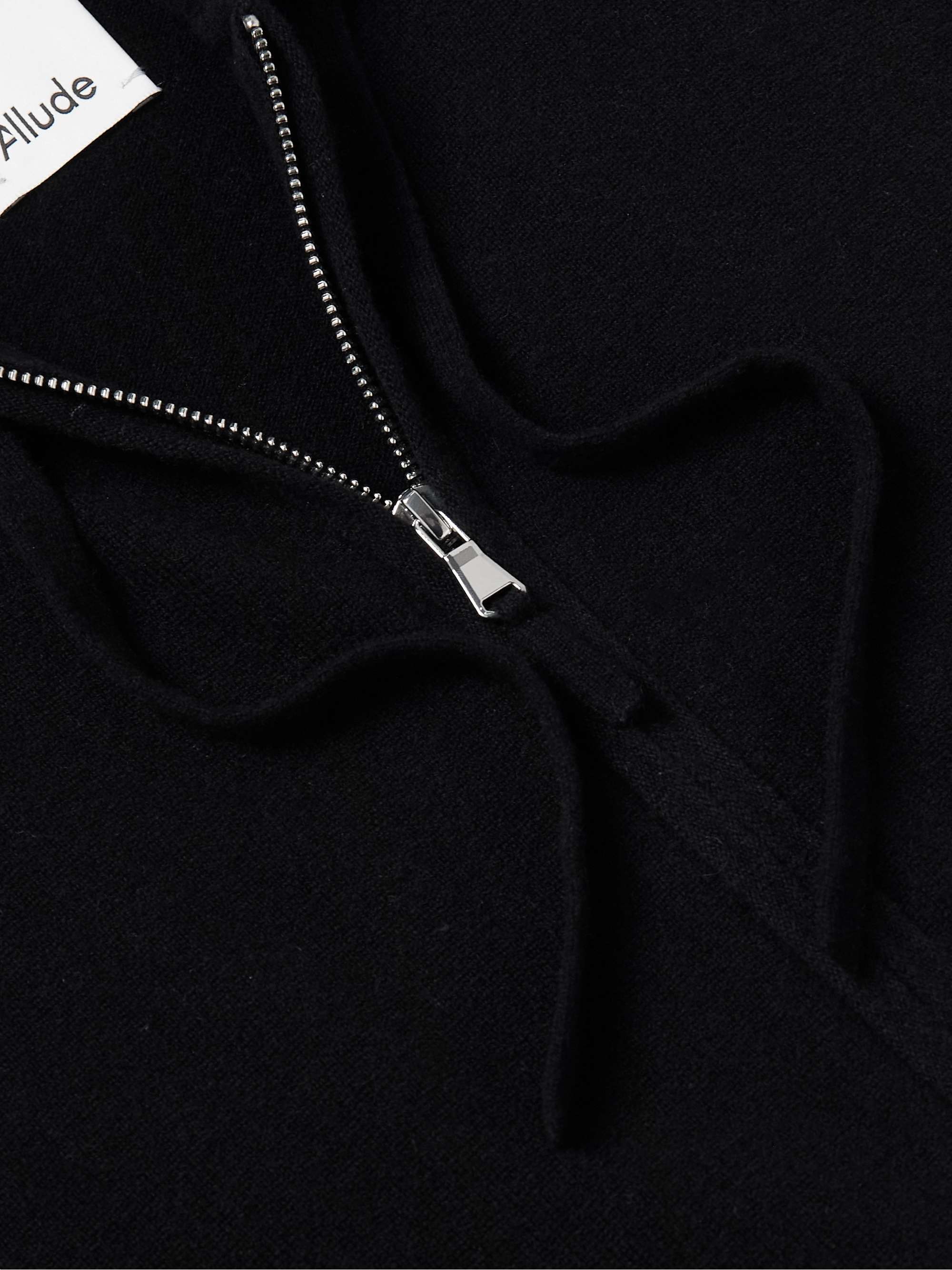 ALLUDE Wool and Cashmere-Blend Zip-Up Hoodie