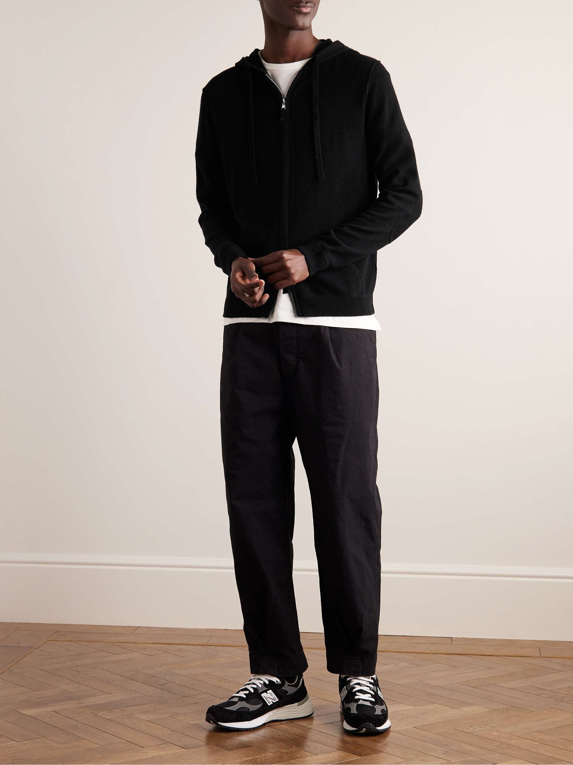 ALLUDE Wool and Cashmere-Blend Zip-Up Hoodie