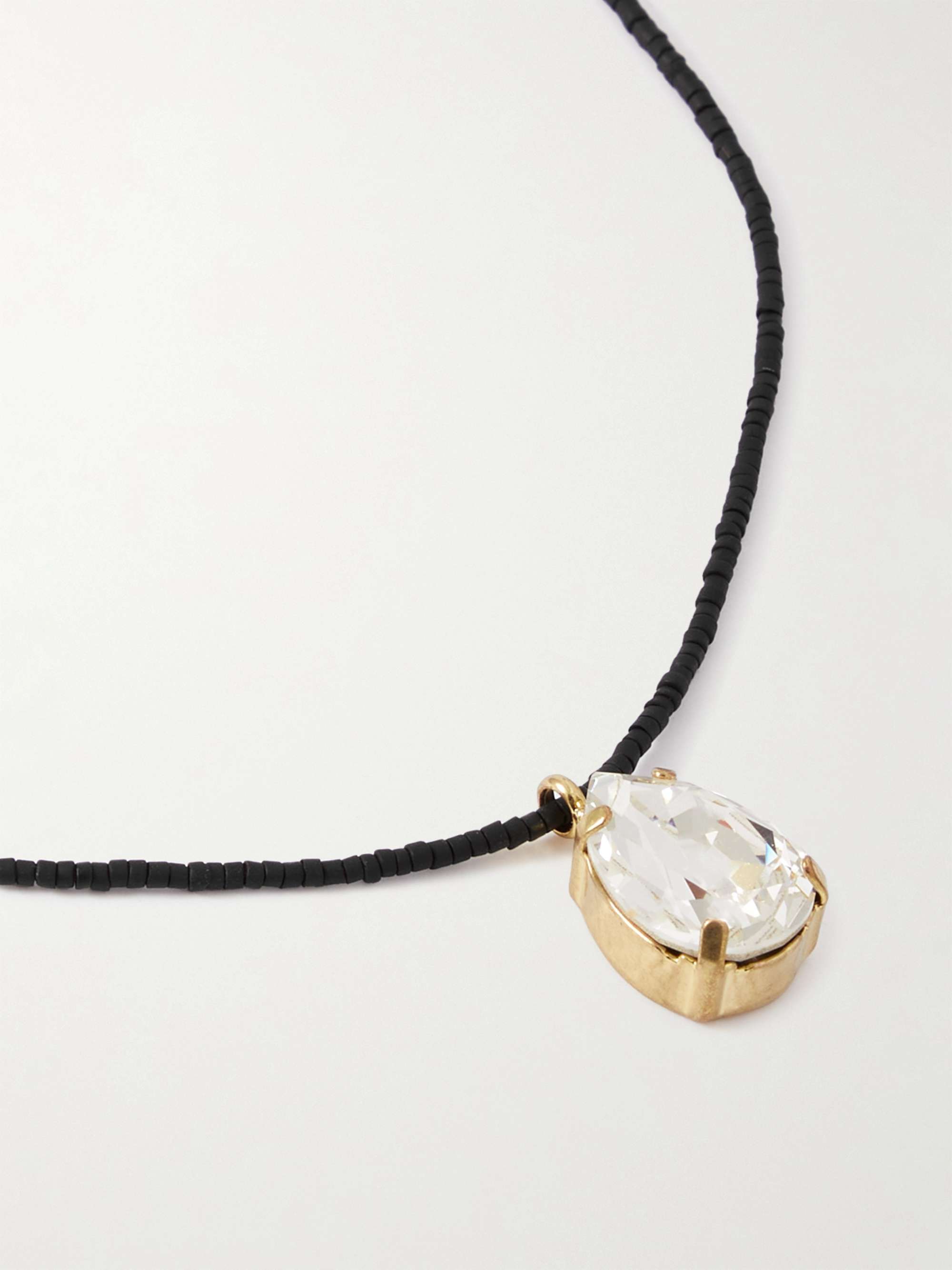 ROXANNE ASSOULIN The Solitaire Gold-Tone and Cord Necklace