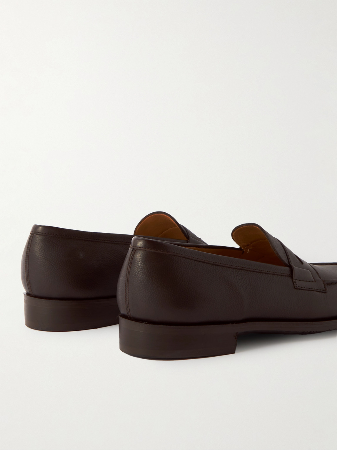 Jm Weston Full-grain Leather Penny Loafers In Brown