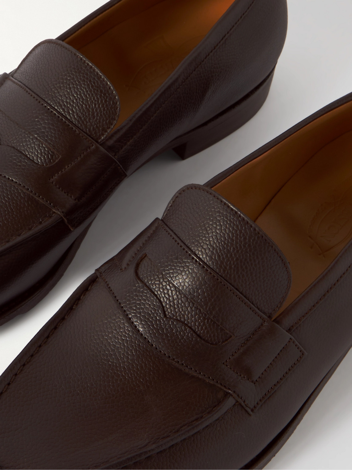 Jm Weston Full-grain Leather Penny Loafers In Brown