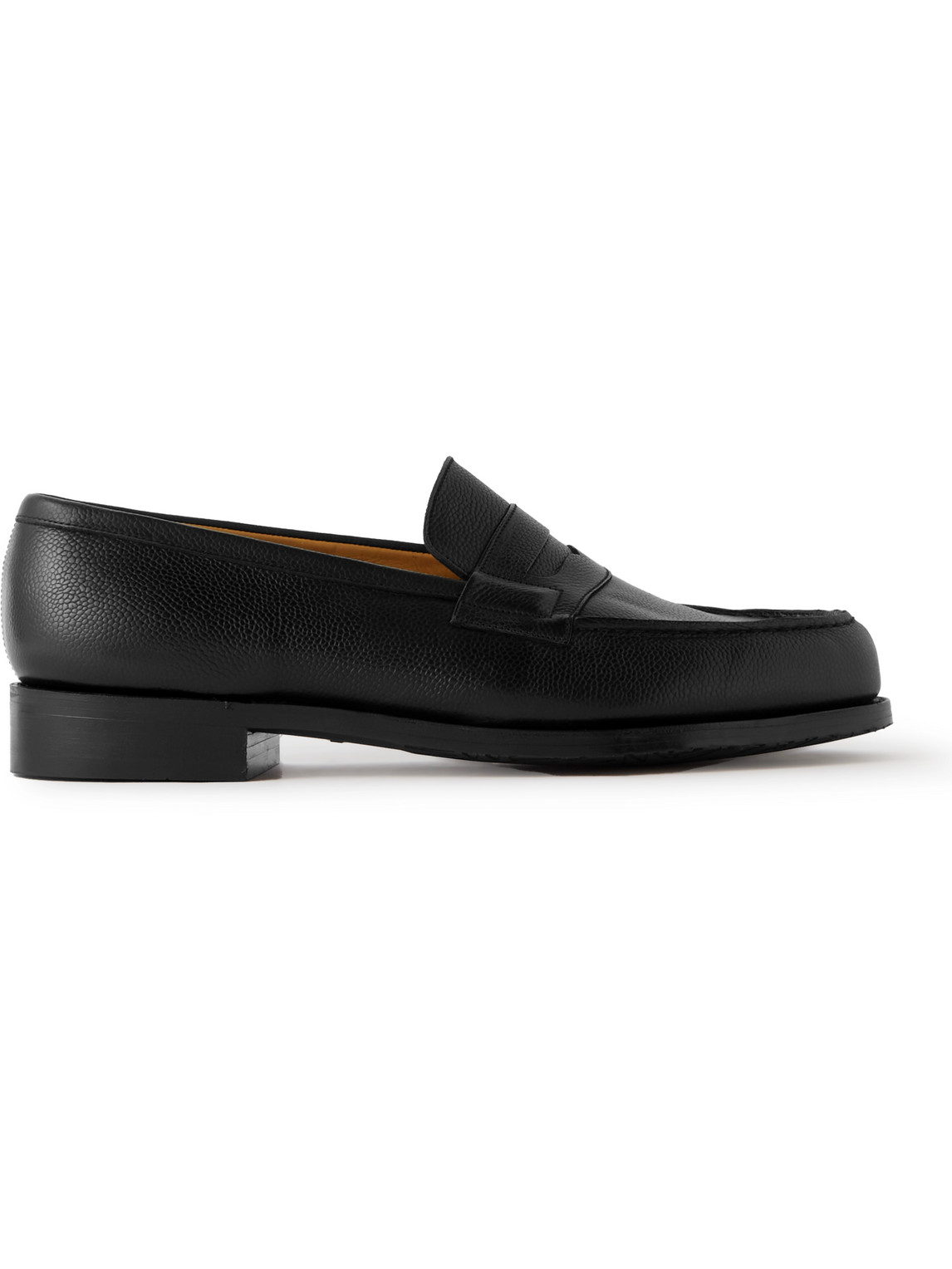 Jm Weston Full-grain Leather Penny Loafers In Black