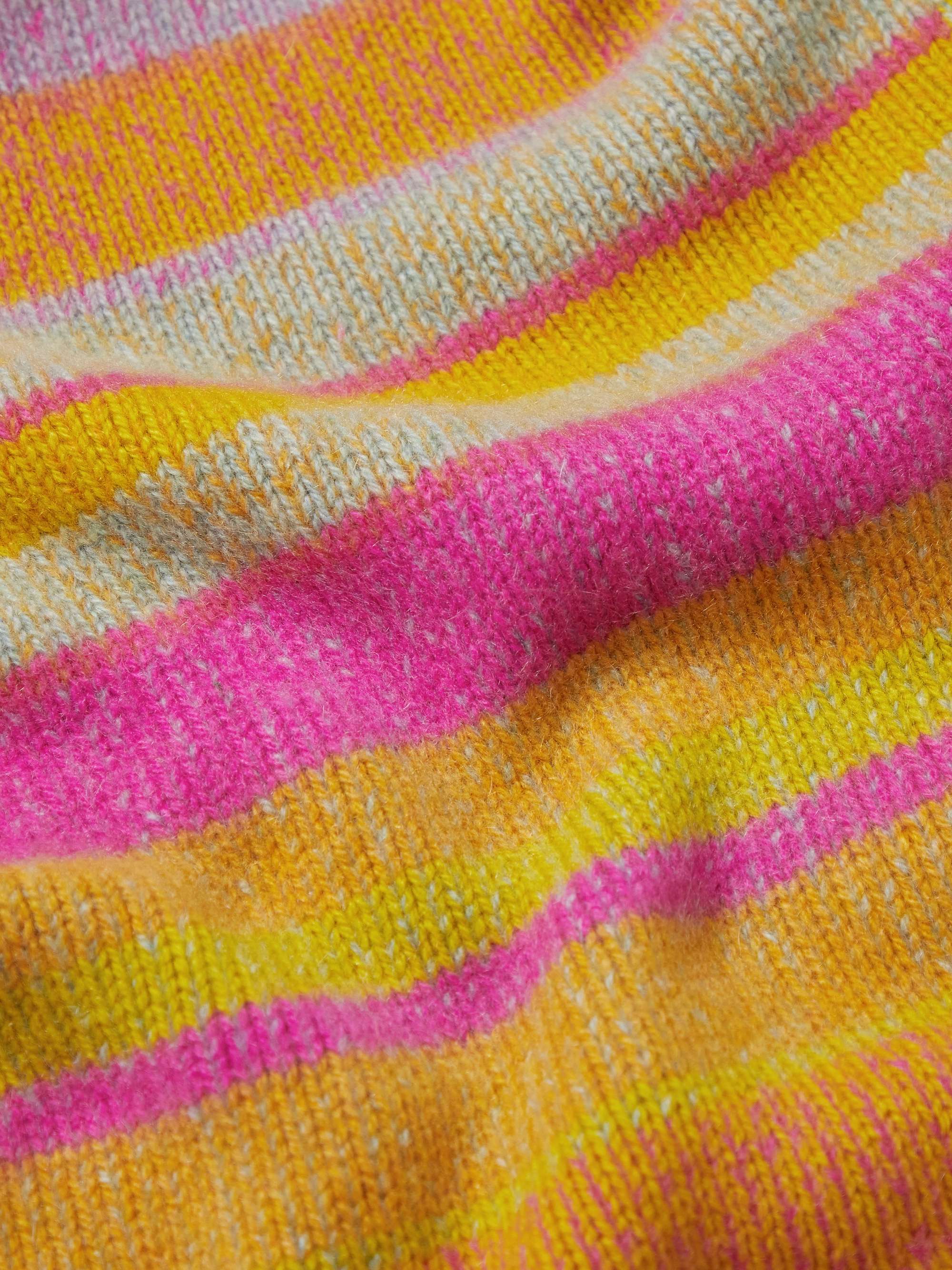 THE ELDER STATESMAN Shawl-Collar Striped Cashmere Cardigan