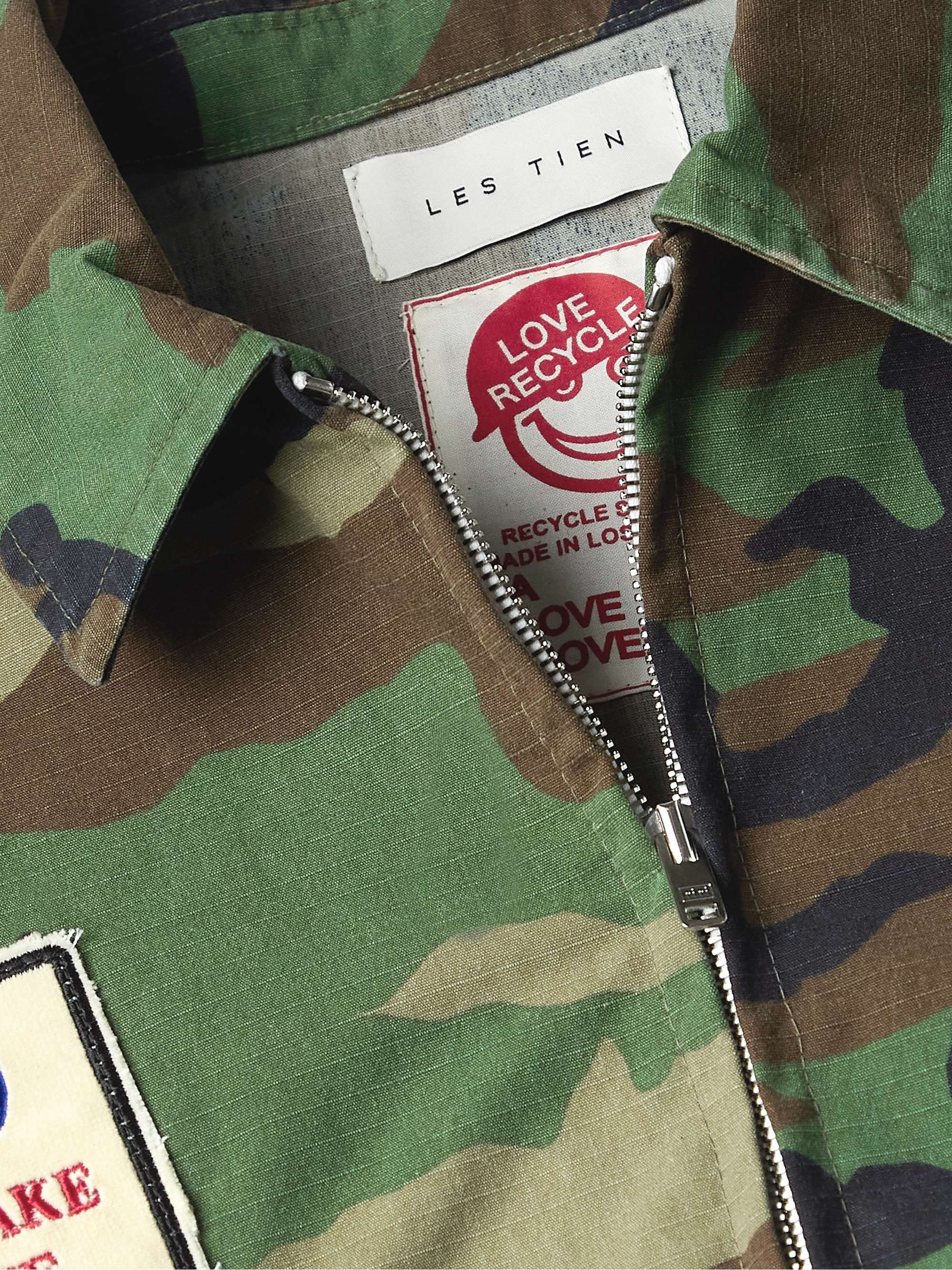 LES TIEN Appliquéd Camouflage-Print Cotton-Ripstop Jacket