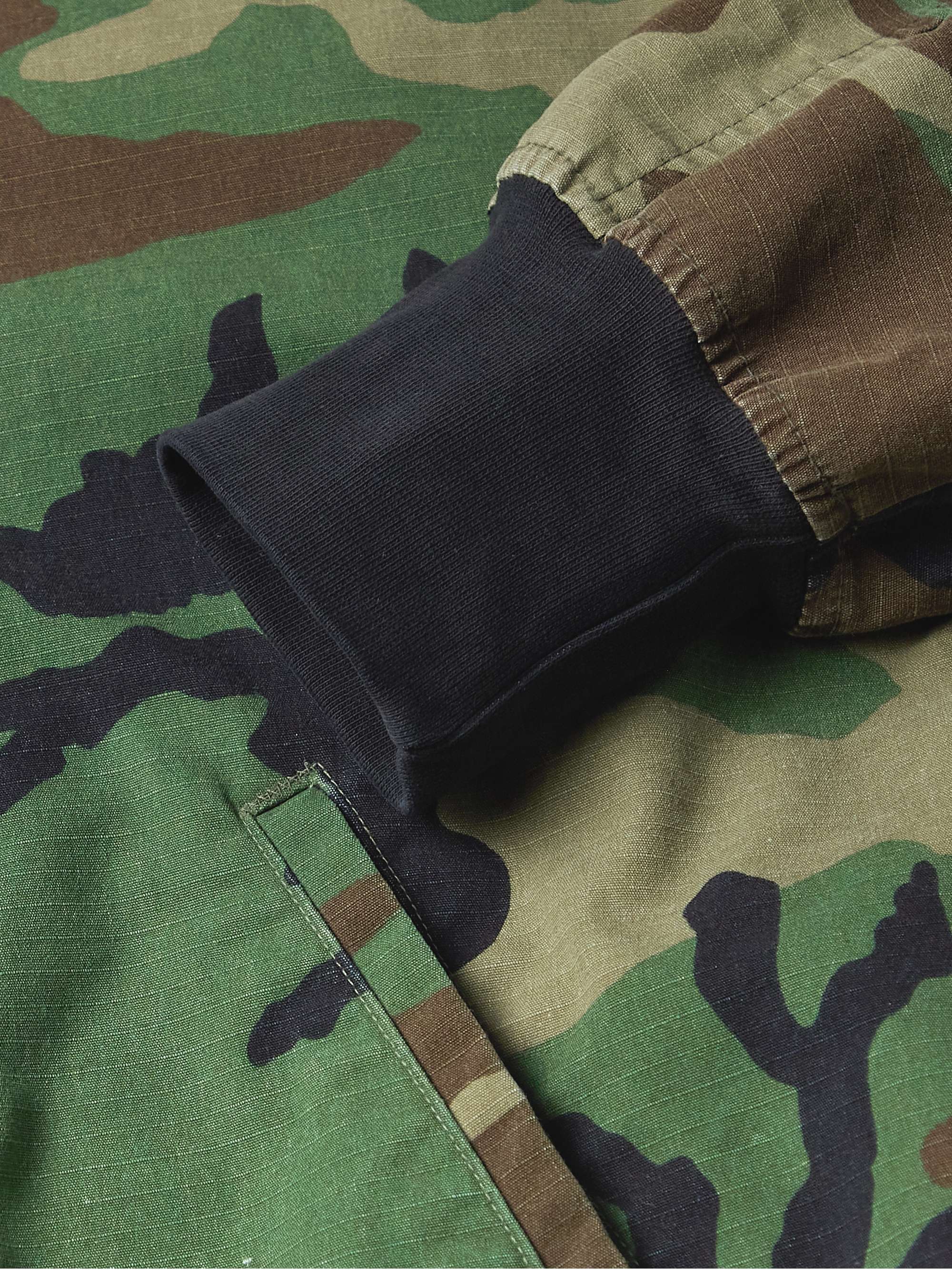 LES TIEN Appliquéd Camouflage-Print Cotton-Ripstop Jacket