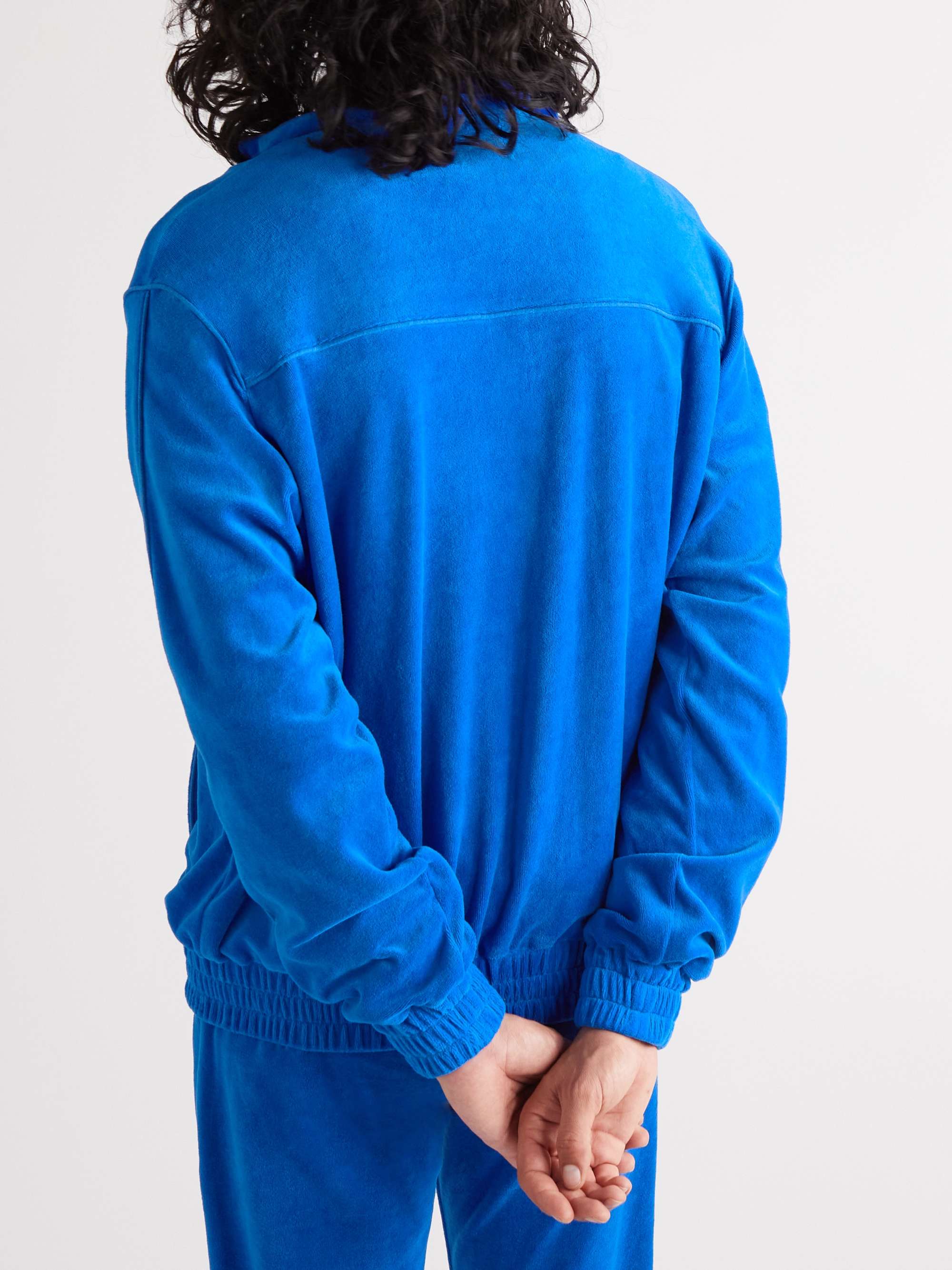POLITE WORLDWIDE Hemp and Cotton-Blend Velour Track Jacket