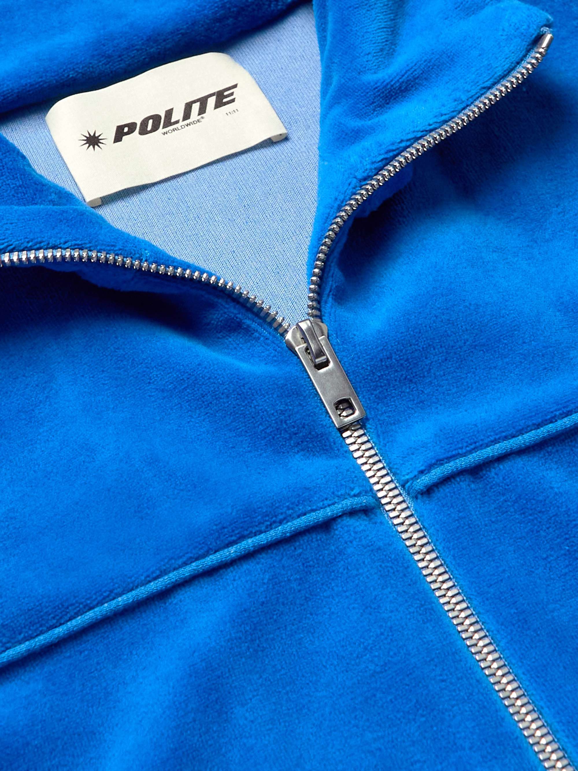 POLITE WORLDWIDE Hemp and Cotton-Blend Velour Track Jacket