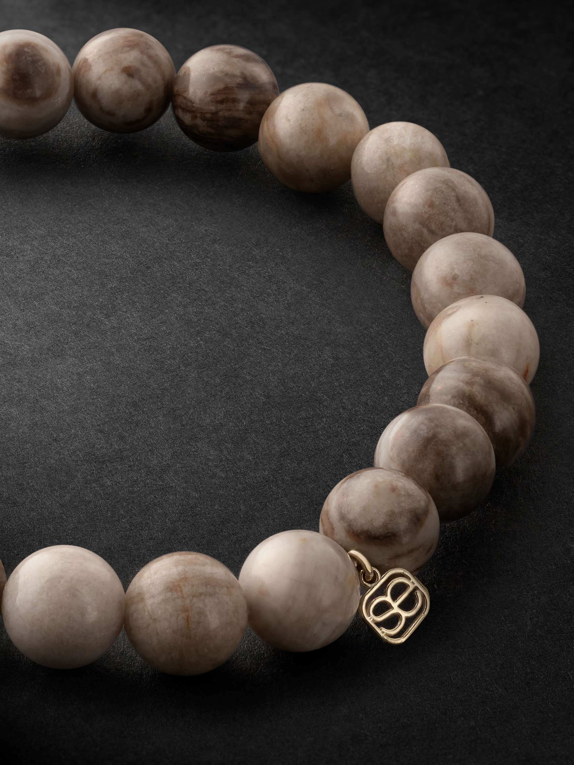 SYDNEY EVAN Small Gold, Diamond and Multi-Stone Beaded Bracelet