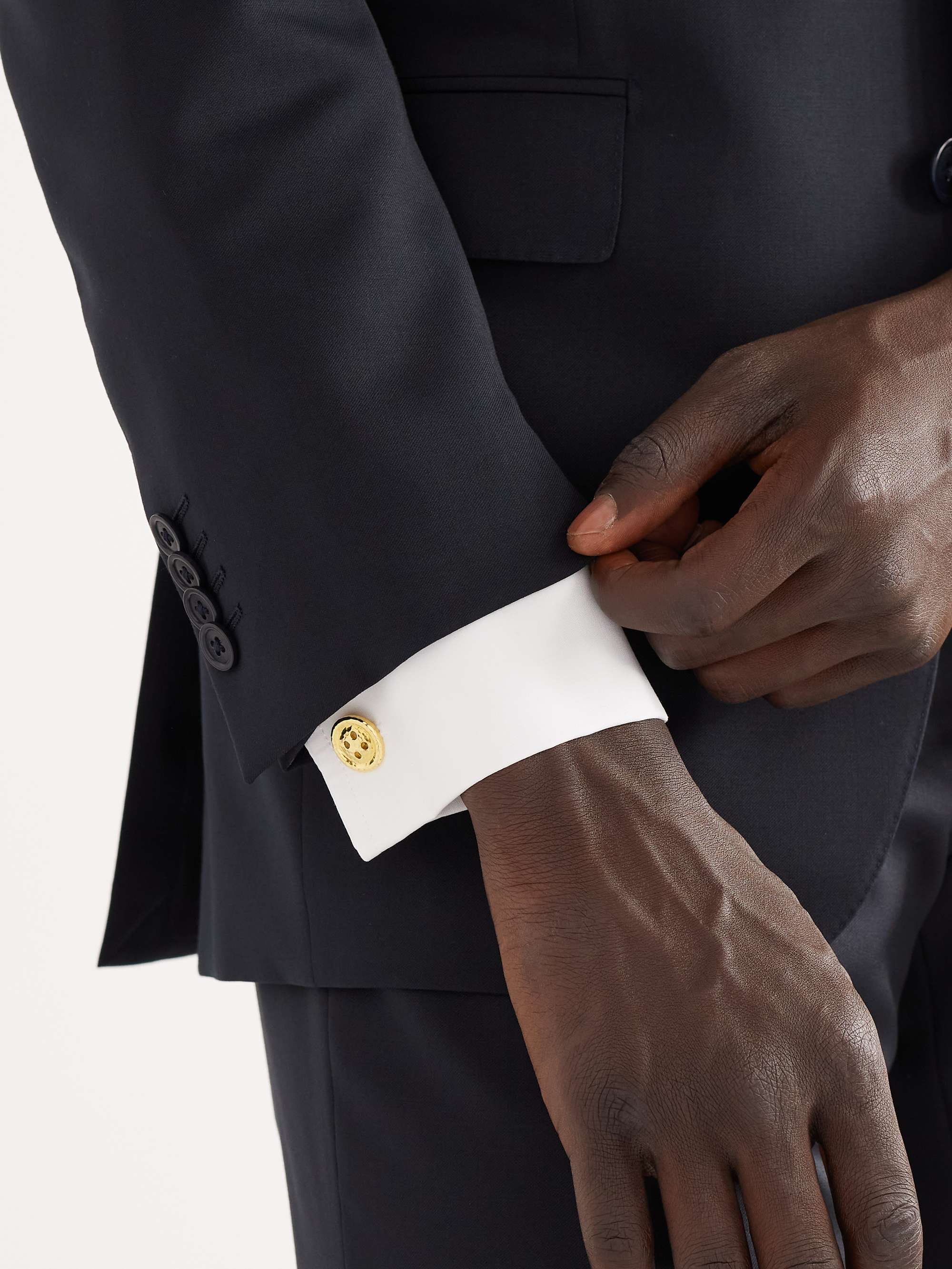 OCTAVIA ELIZABETH Button 18-Karat Gold Cufflinks