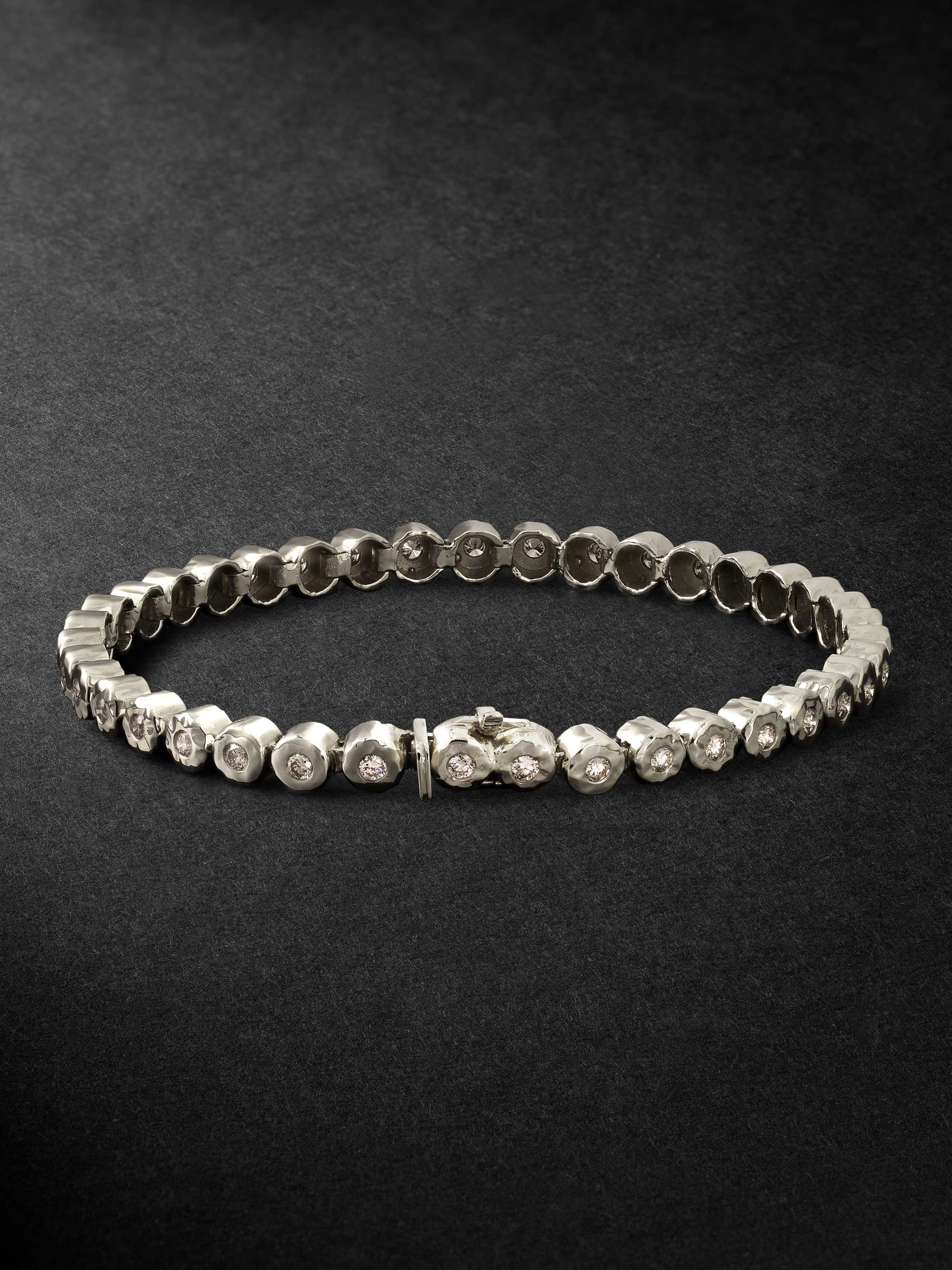 OCTAVIA ELIZABETH Blossom White Gold Diamond Tennis Bracelet