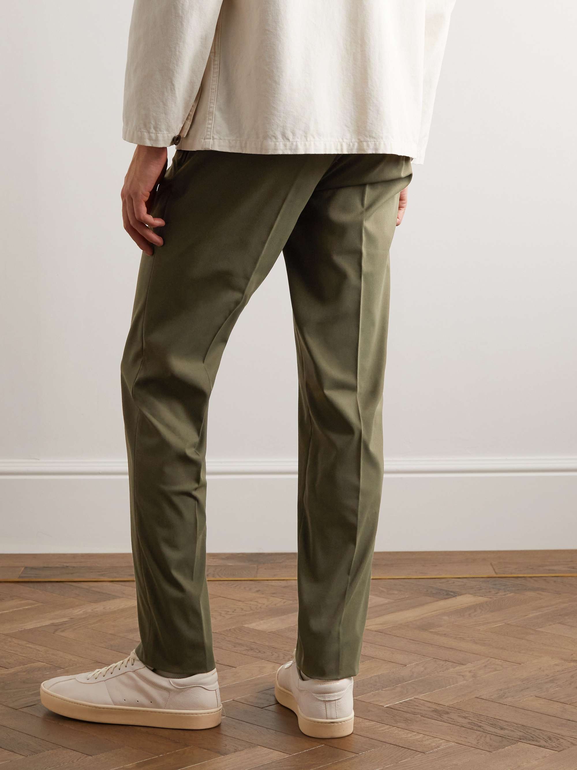 INCOTEX Slowear Teknosartorial Slim-Fit Tapered Pleated Twill Trousers