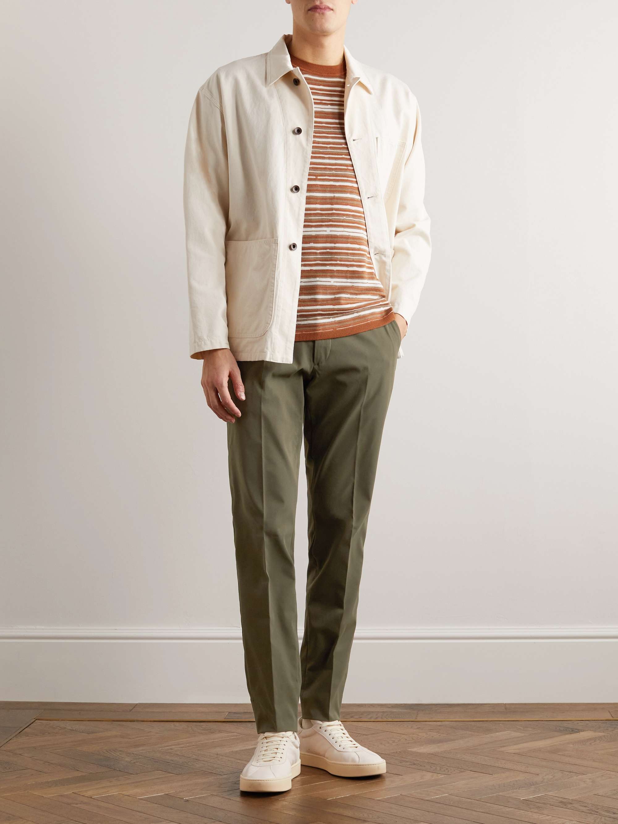 INCOTEX Slowear Teknosartorial Slim-Fit Tapered Pleated Twill Trousers