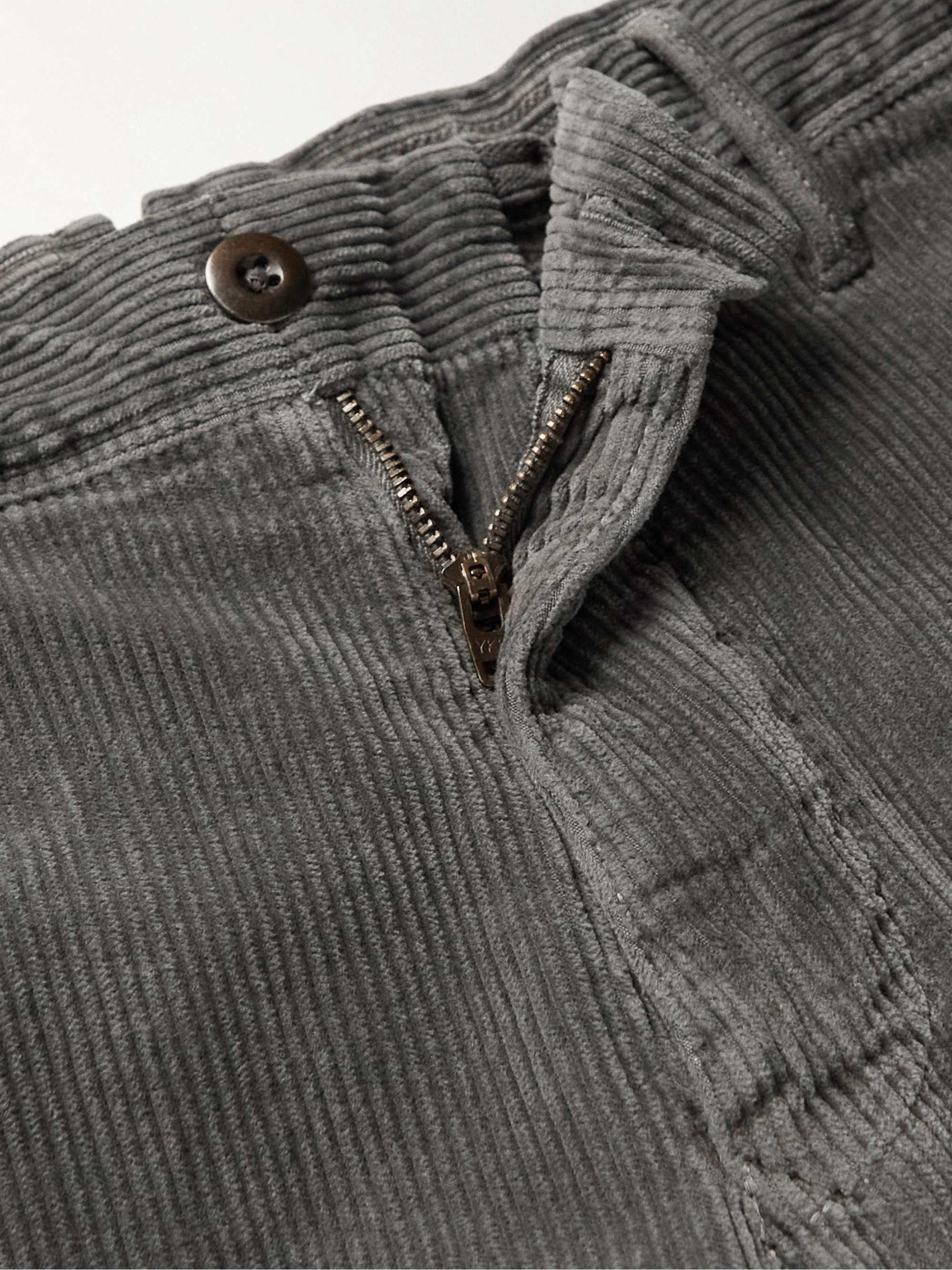 INCOTEX Tapered Cotton-Blend Corduroy Trousers