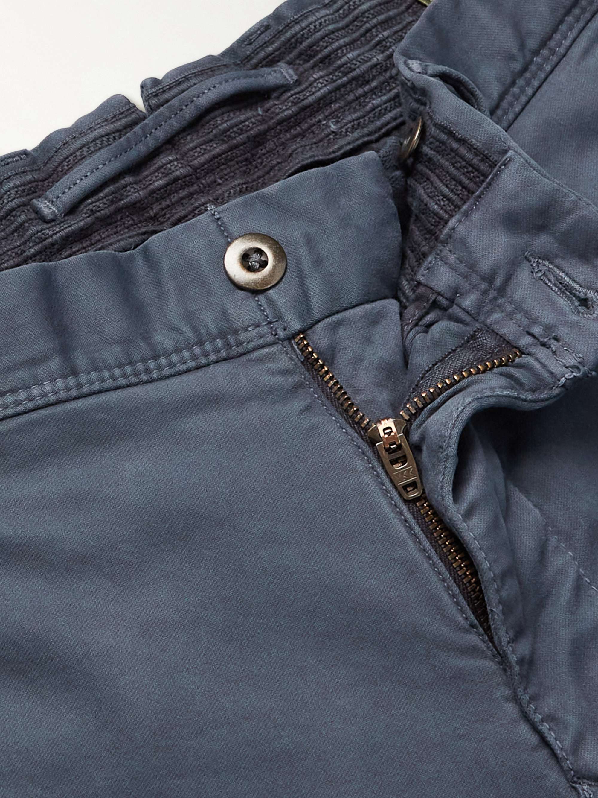 INCOTEX Slim-Fit Stretch Cotton-Blend Trousers