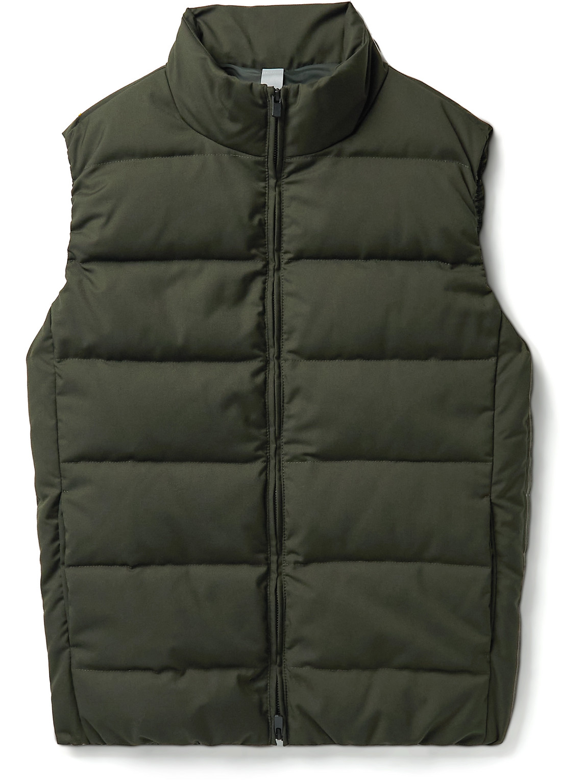 Incotex Slowear Teknosartorial Quilted Twill Gilet In Green