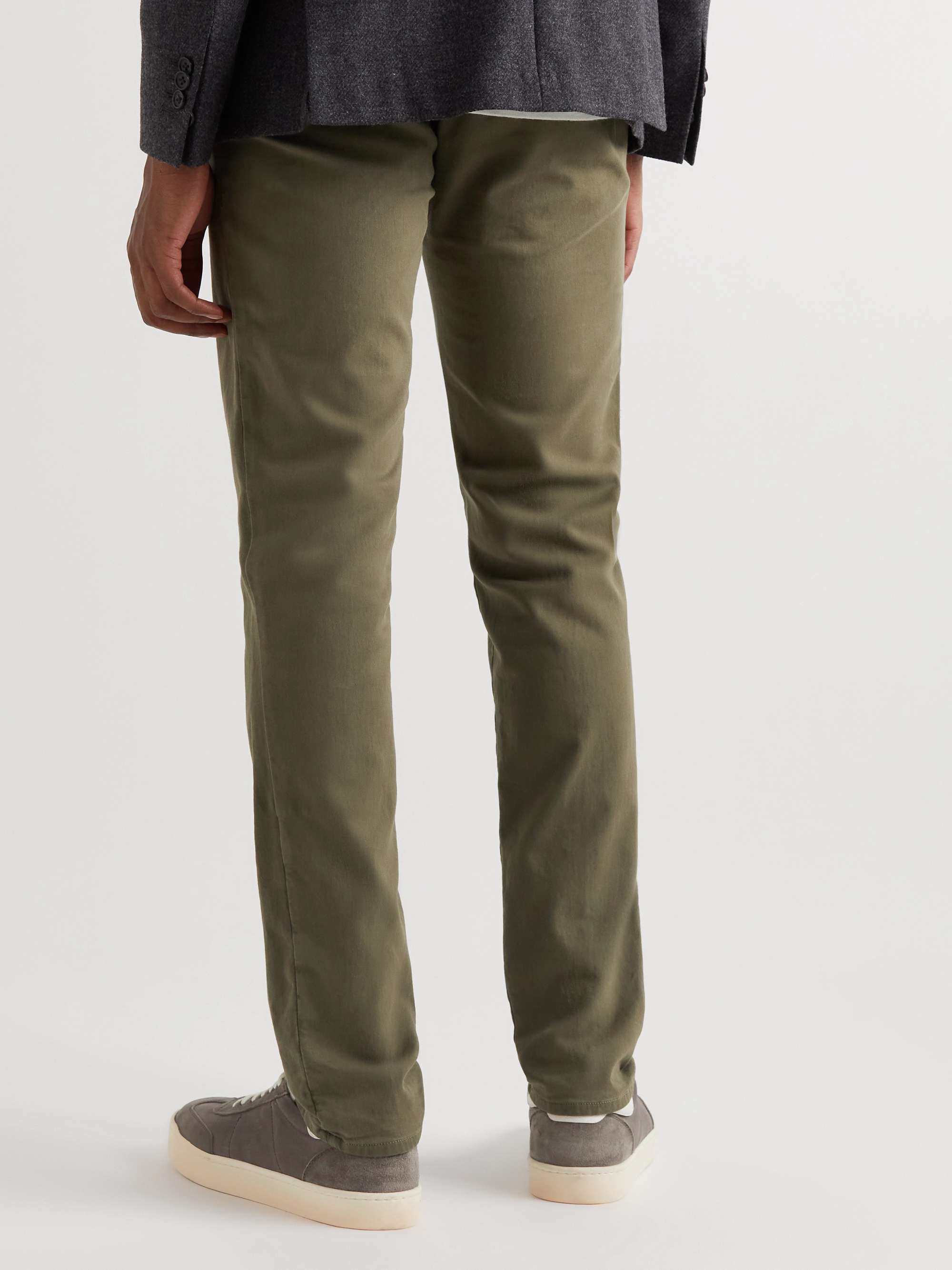 INCOTEX Slim-Fit Stretch Cotton-Blend Trousers