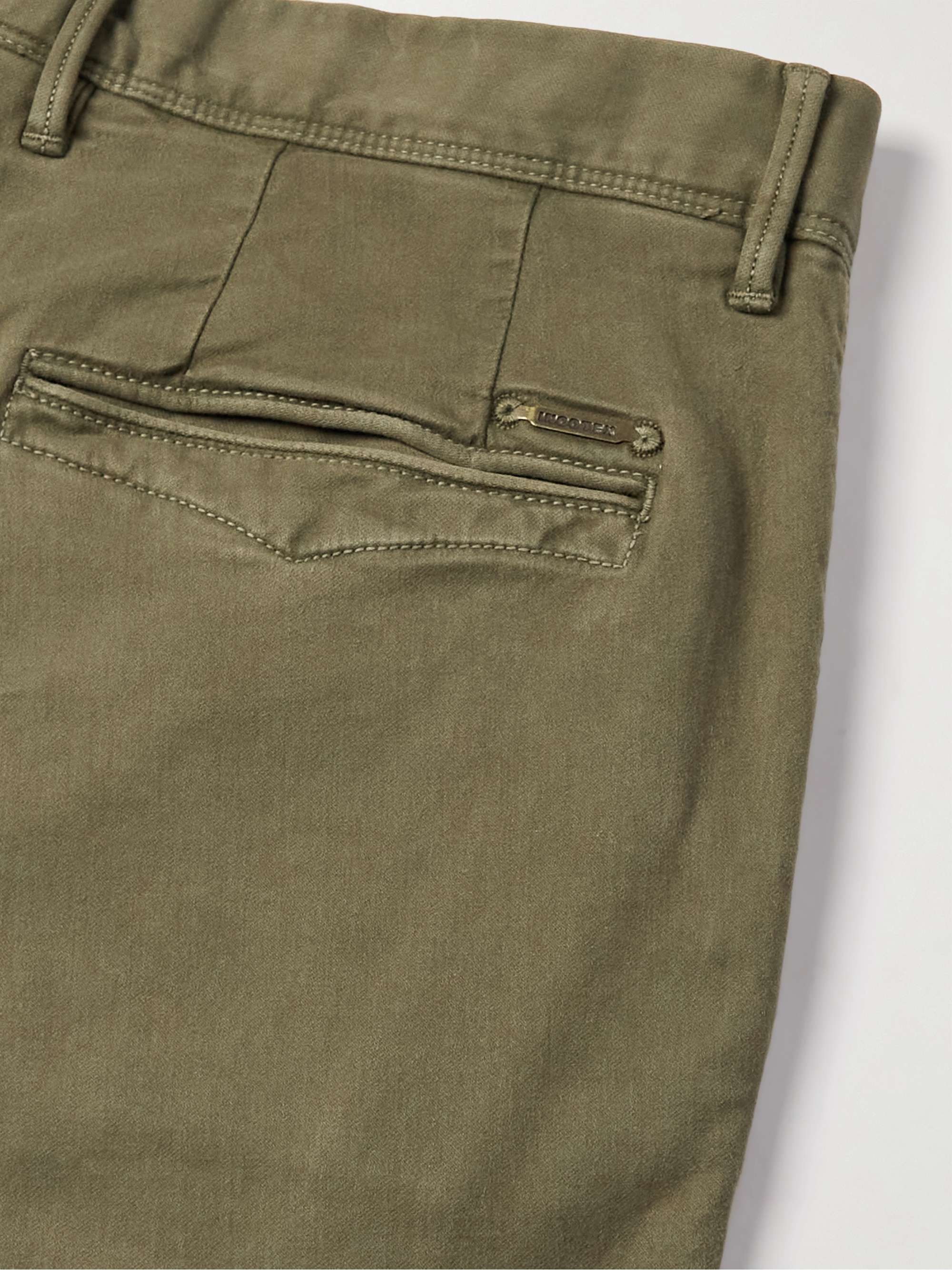 INCOTEX Slim-Fit Stretch Cotton-Blend Trousers