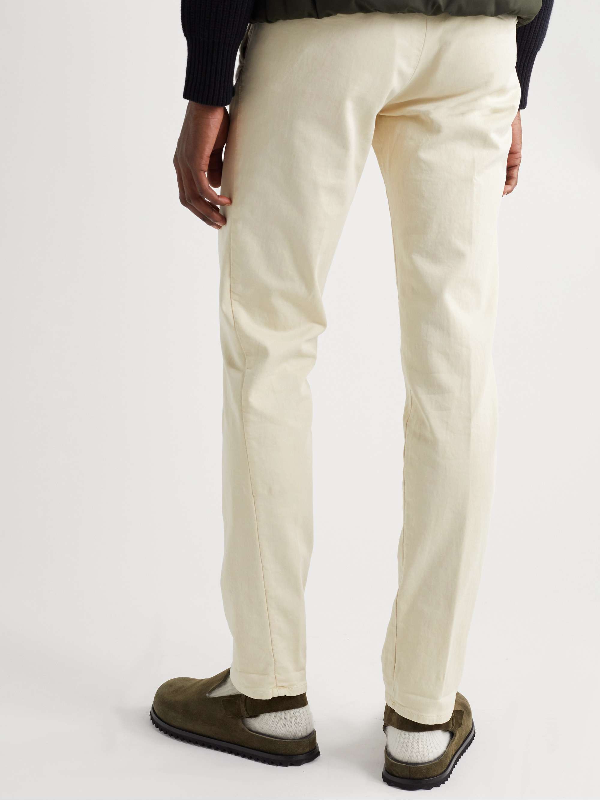 INCOTEX Slim-Fit Stretch Cotton-Blend Trousers