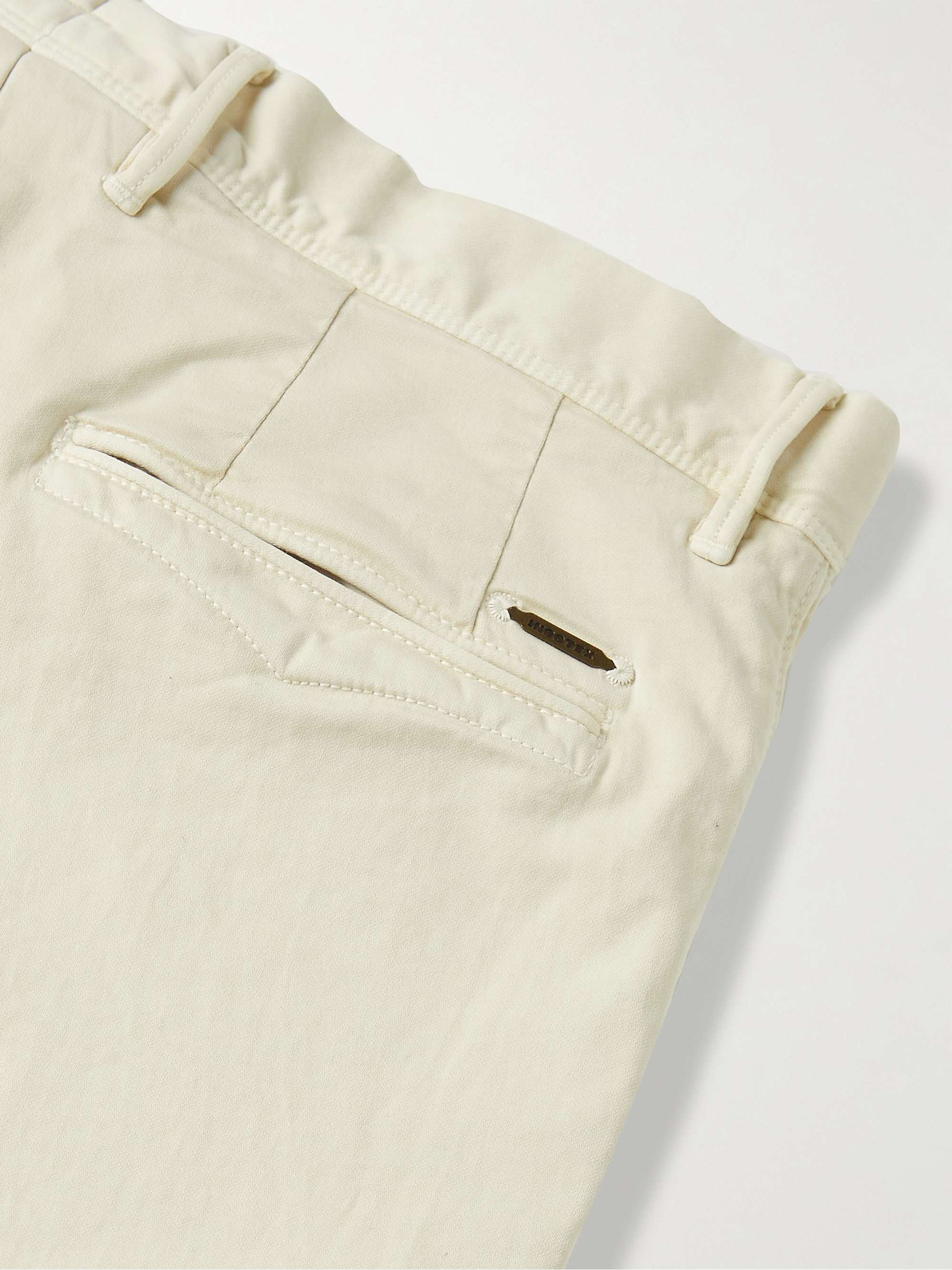 INCOTEX Slim-Fit Stretch Cotton-Blend Trousers