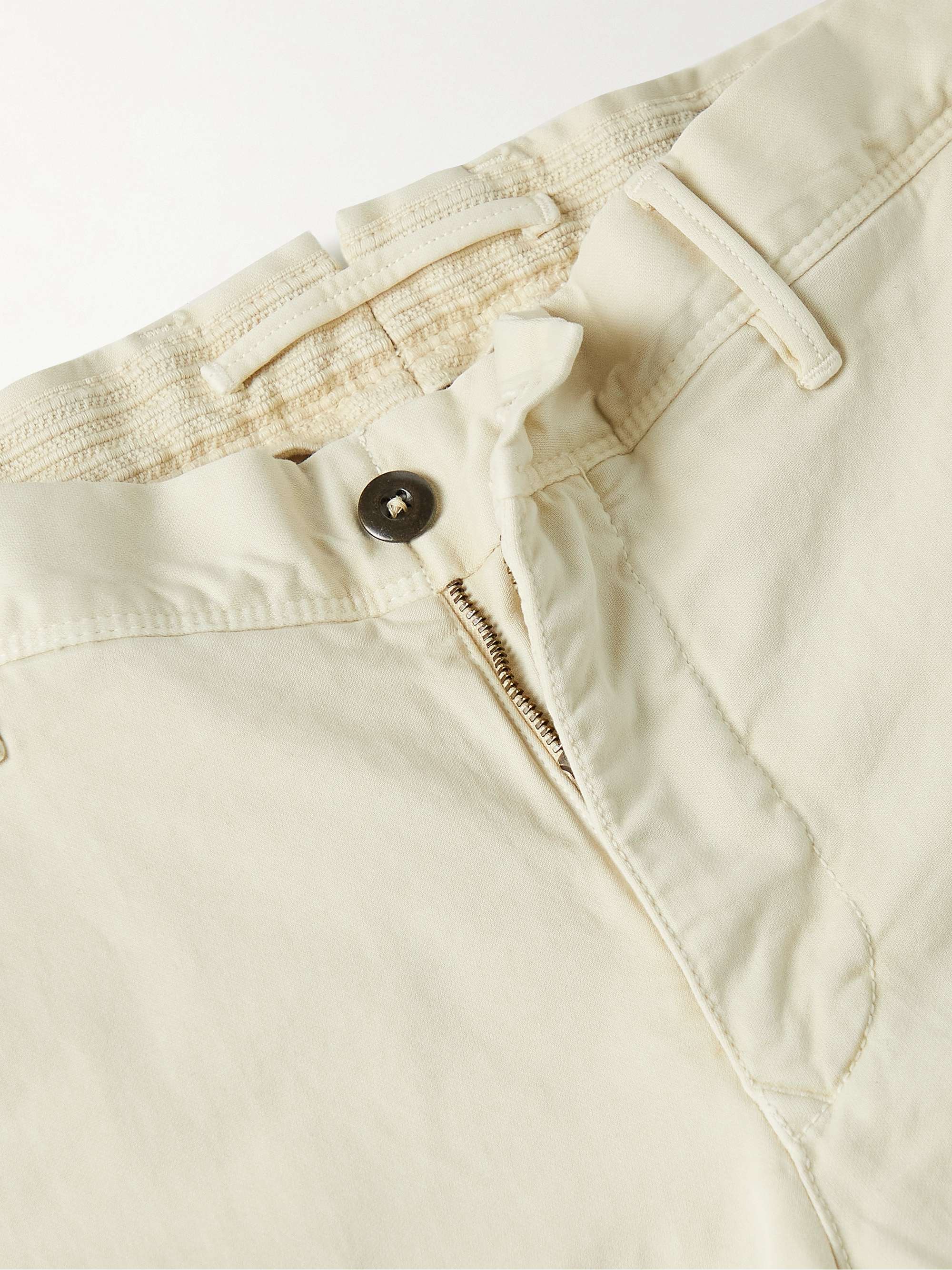 INCOTEX Slim-Fit Stretch Cotton-Blend Trousers