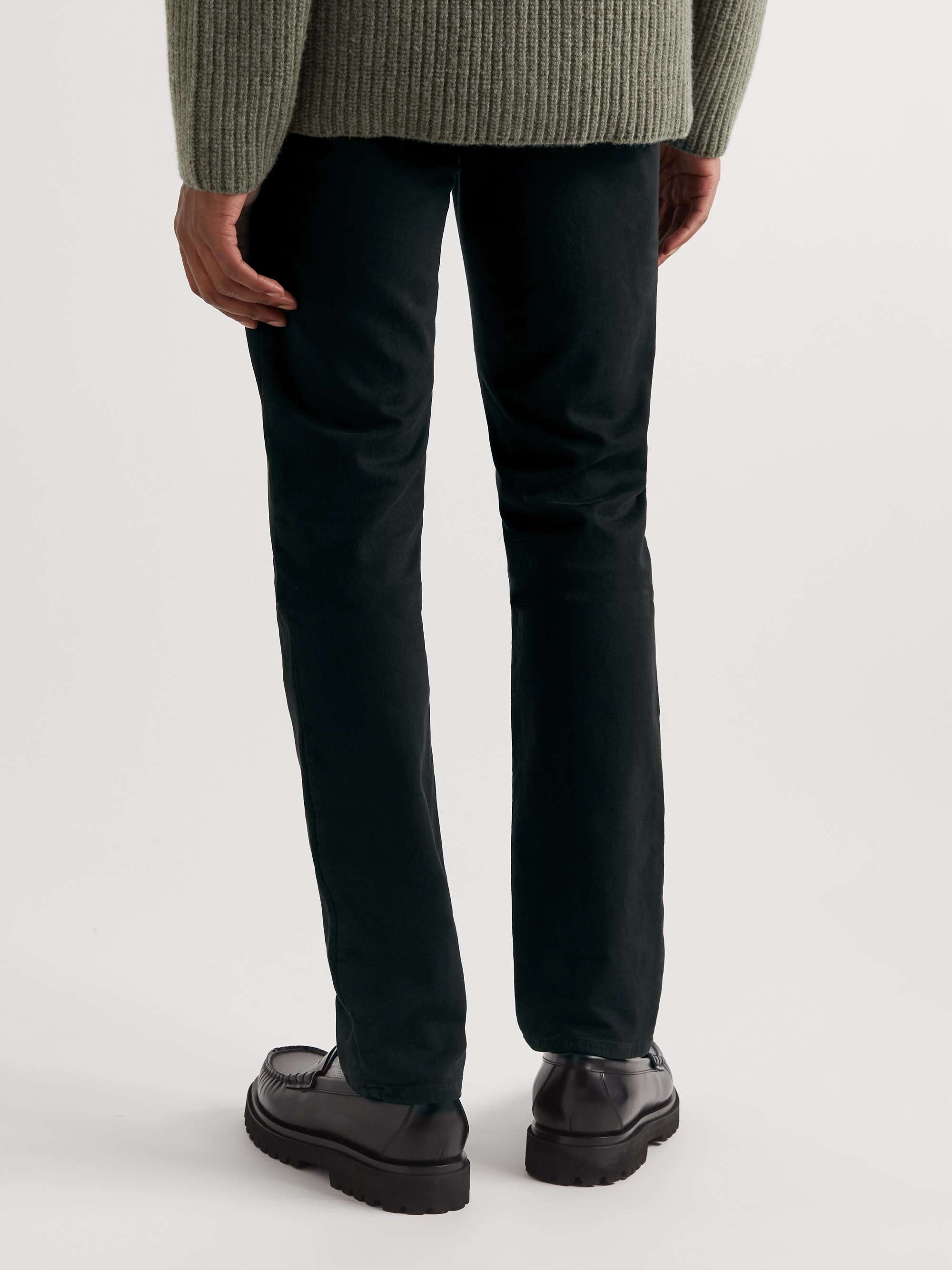 INCOTEX Slim-Fit Stretch Cotton-Blend Trousers