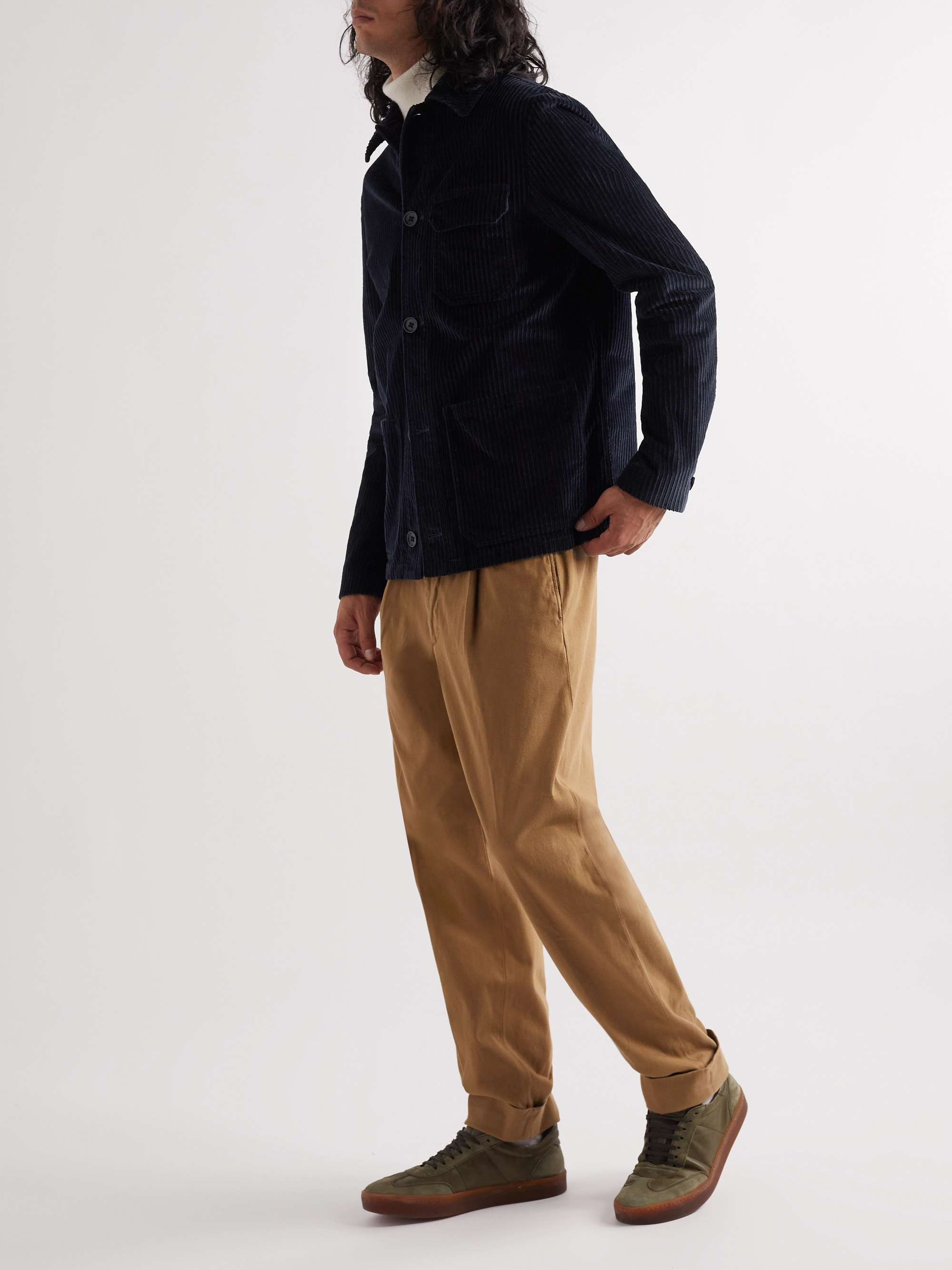 INCOTEX Montedoro Stretch Cotton-Twill Shirt Jacket