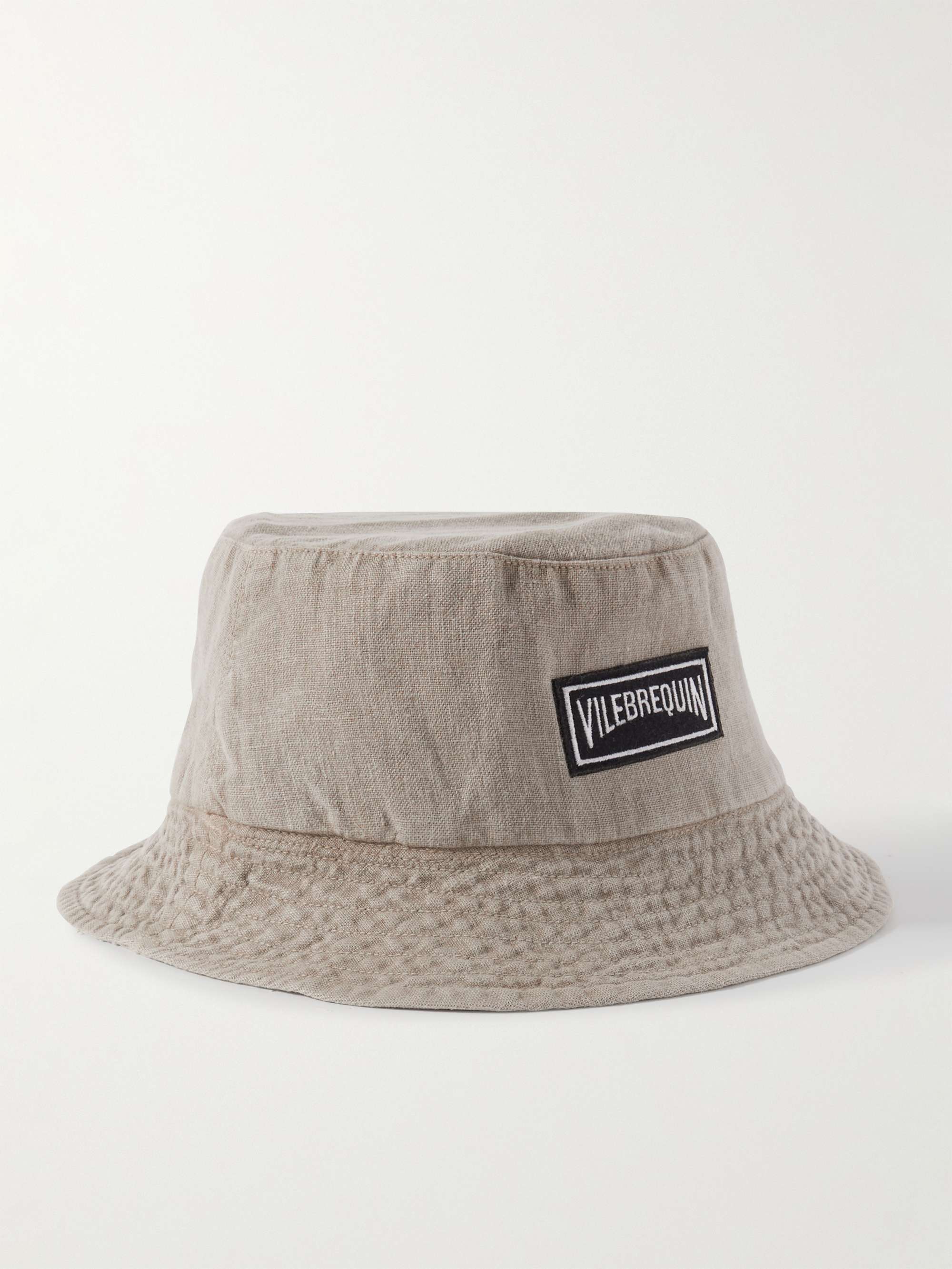 Cappello da pescatore in lino con logo applicato VILEBREQUIN da uomo