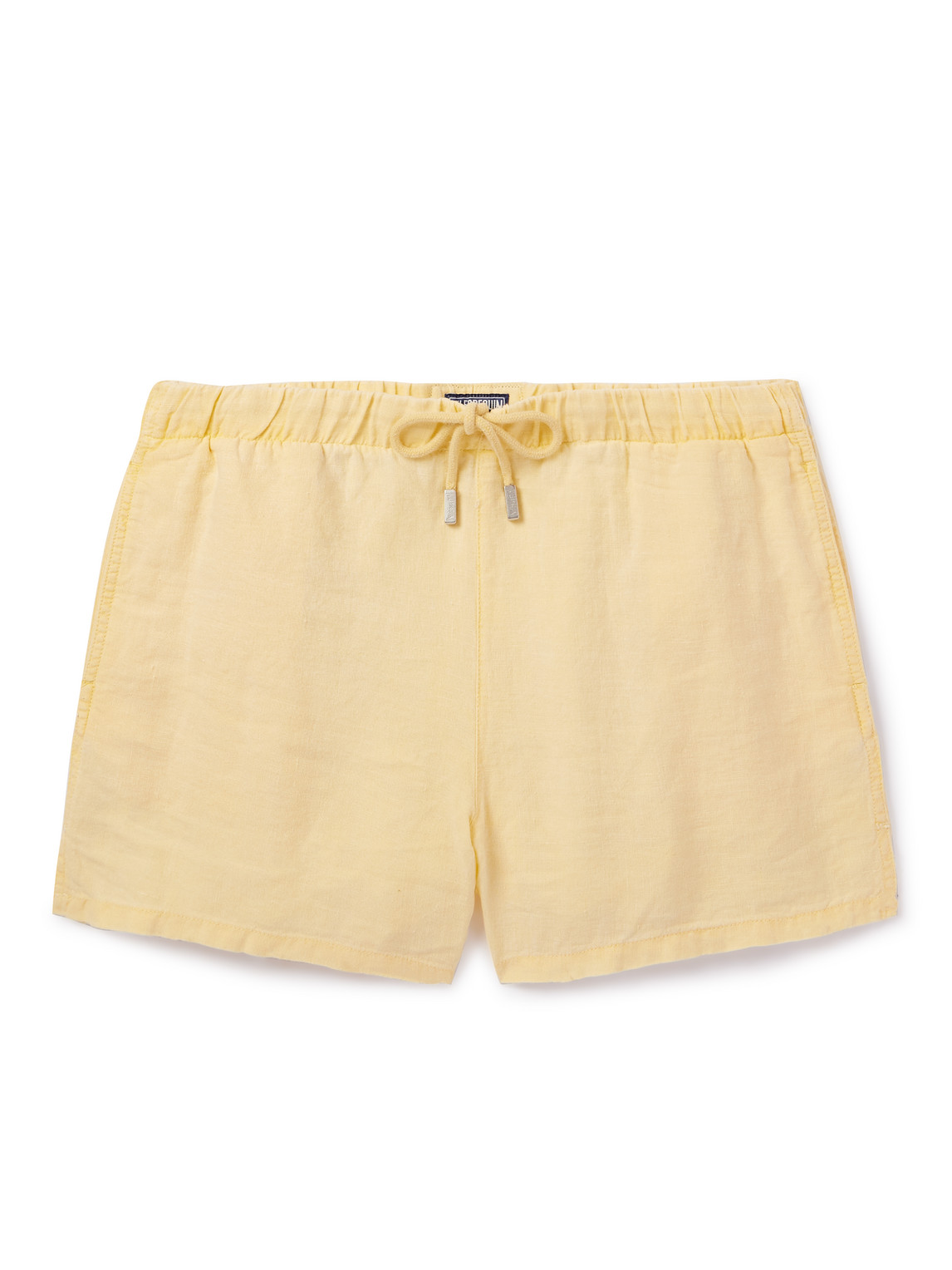 Vilebrequin Barry Straight-leg Linen Shorts In Yellow