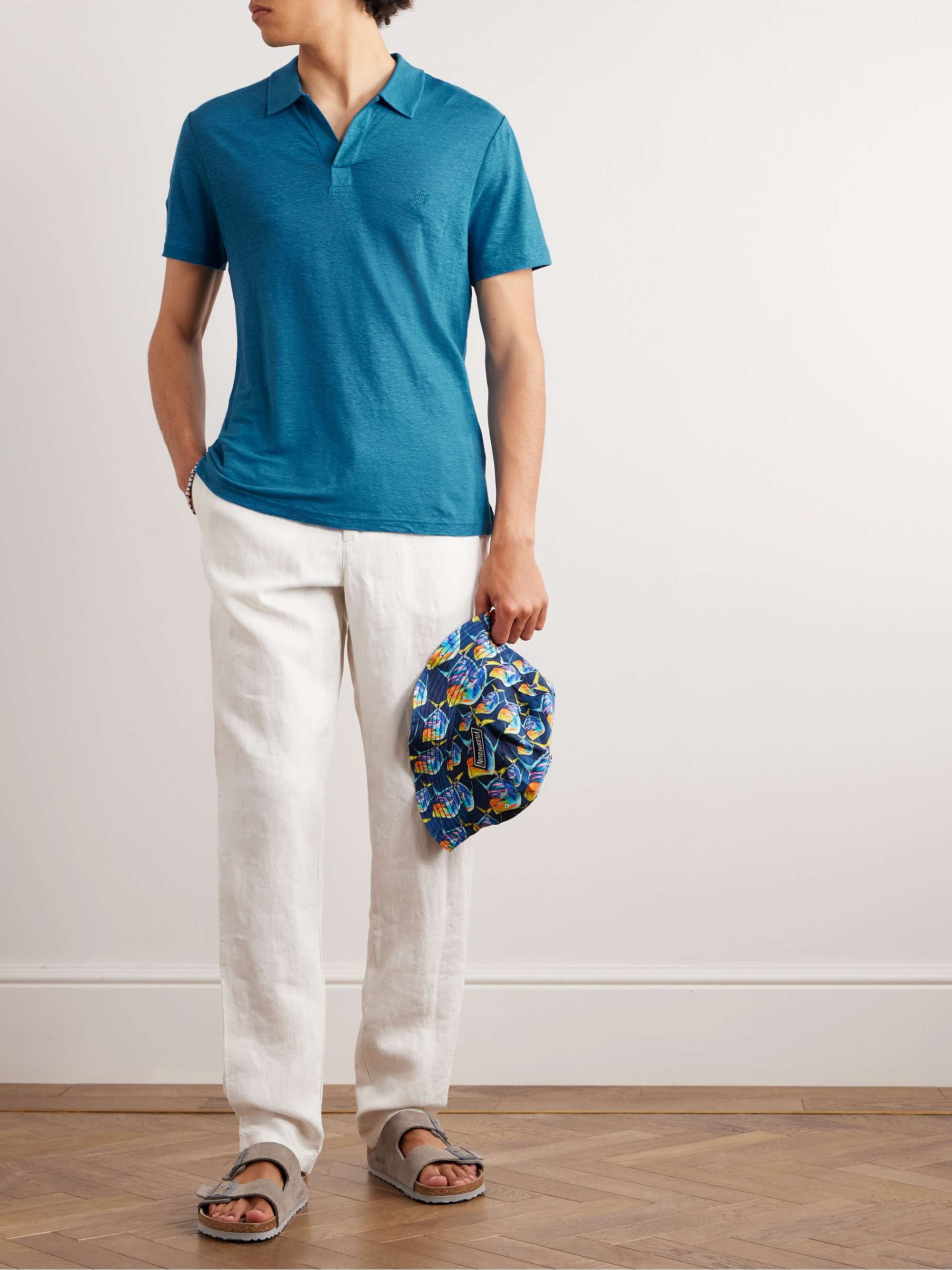VILEBREQUIN Pyramid Linen-Jersey Polo Shirt