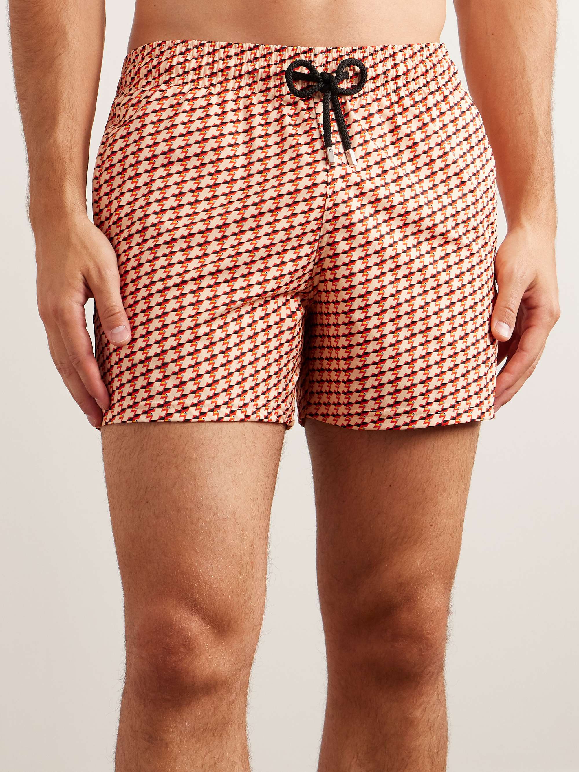 Vilebrequin Kids logo-patch swim shorts - Orange