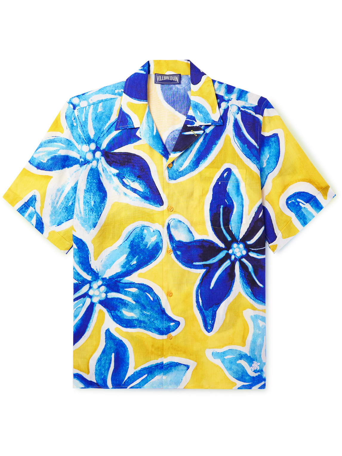 Vilebrequin Macro Raiatea Short Sleeve Button Front Camp Shirt In Multi
