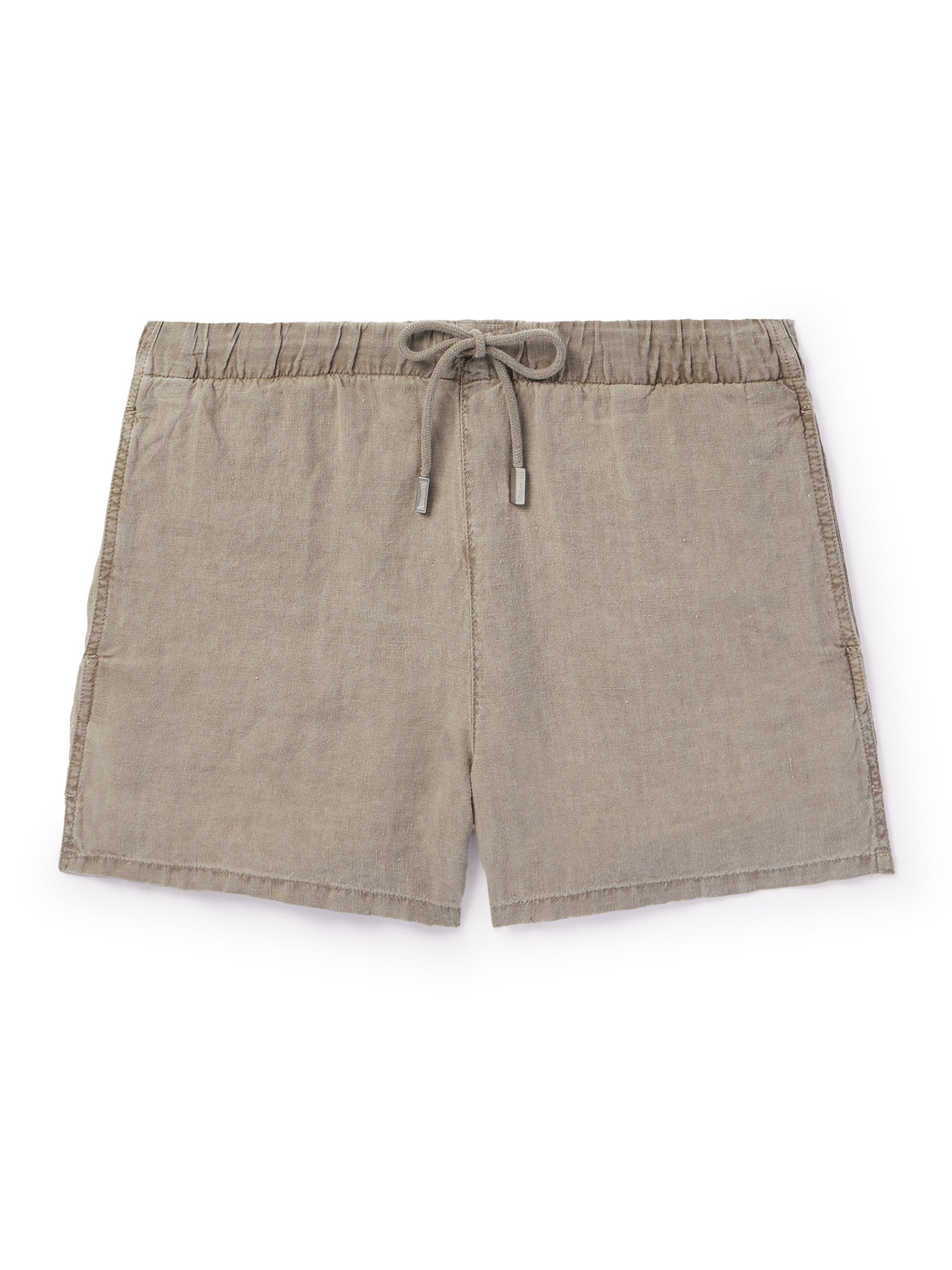 Vilebrequin Barry Straight-leg Linen Shorts In Gray