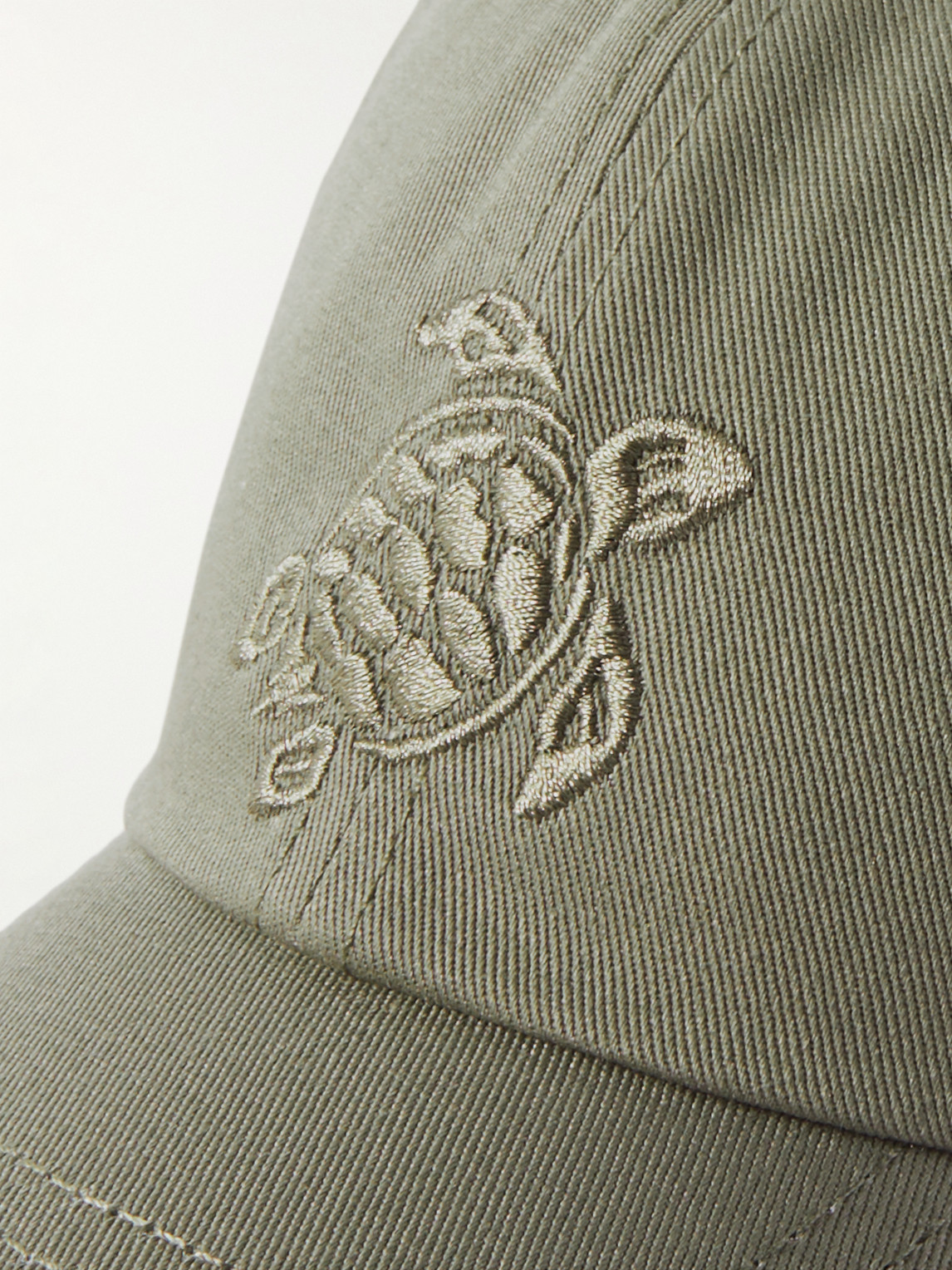 Shop Vilebrequin Logo-embroidered Cotton-twill Baseball Cap In Gray