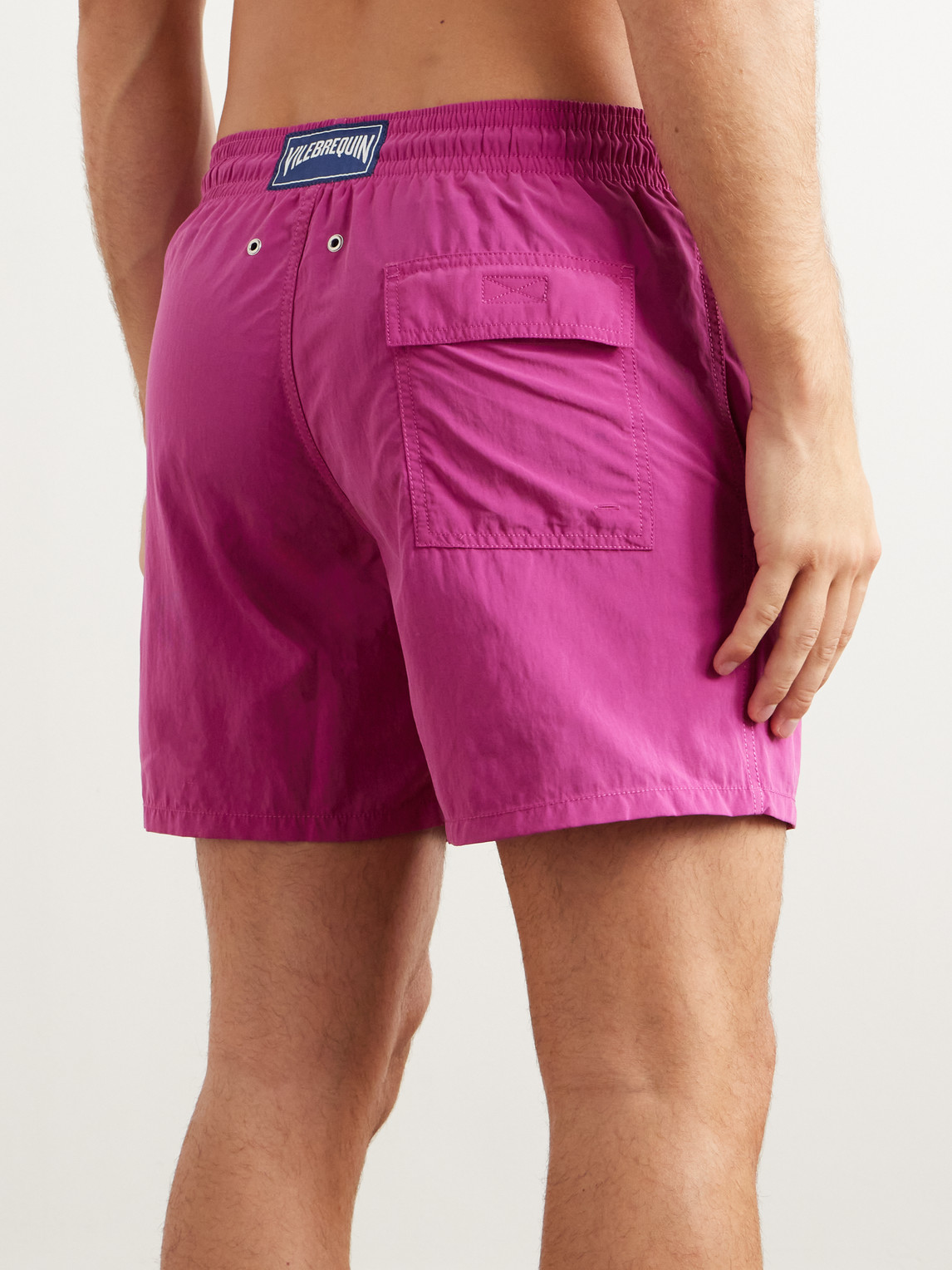 Shop Vilebrequin Moorea Slim-fit Mid-length Recycled Swim Shorts In Purple