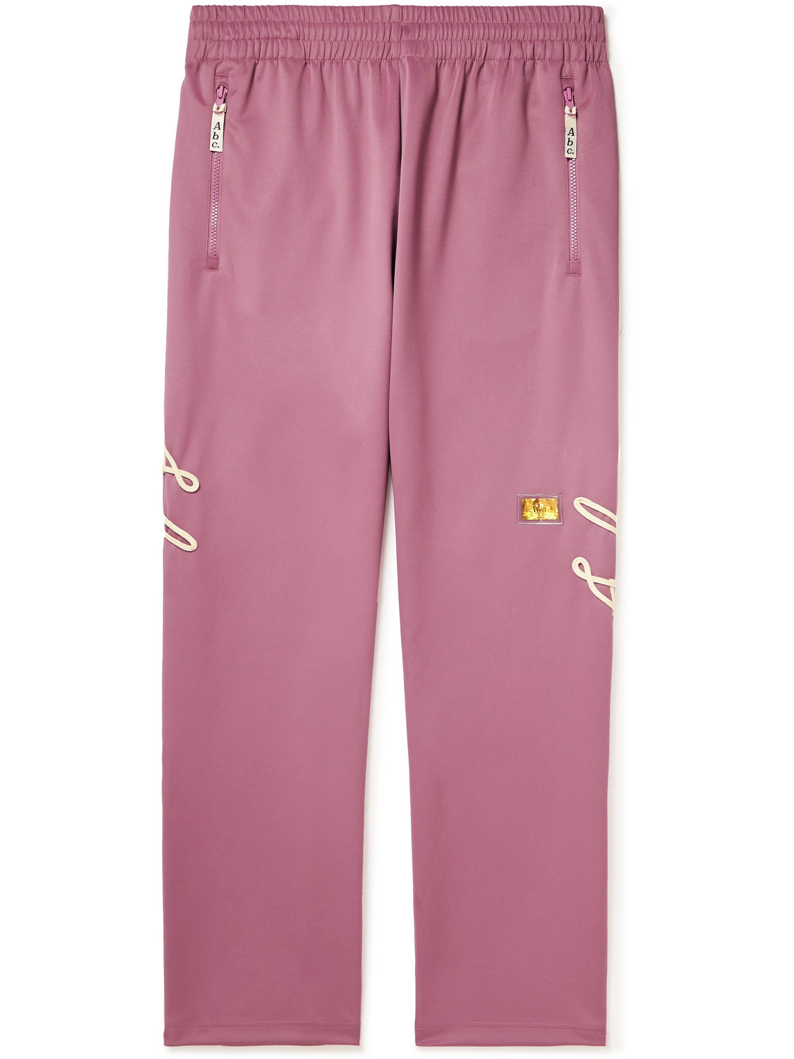 Abc. 123. Straight-leg Logo-appliquéd Jersey Sweatpants In Pink